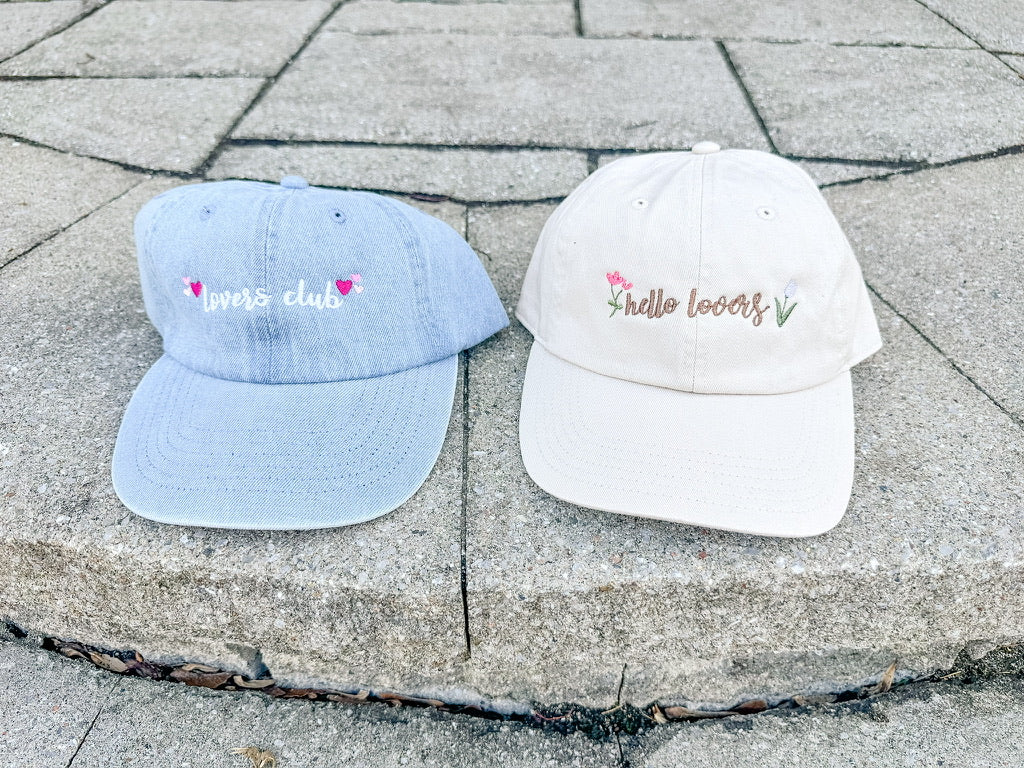Hello Lovers Flowers || Niall Embroidered Hat - Customizable