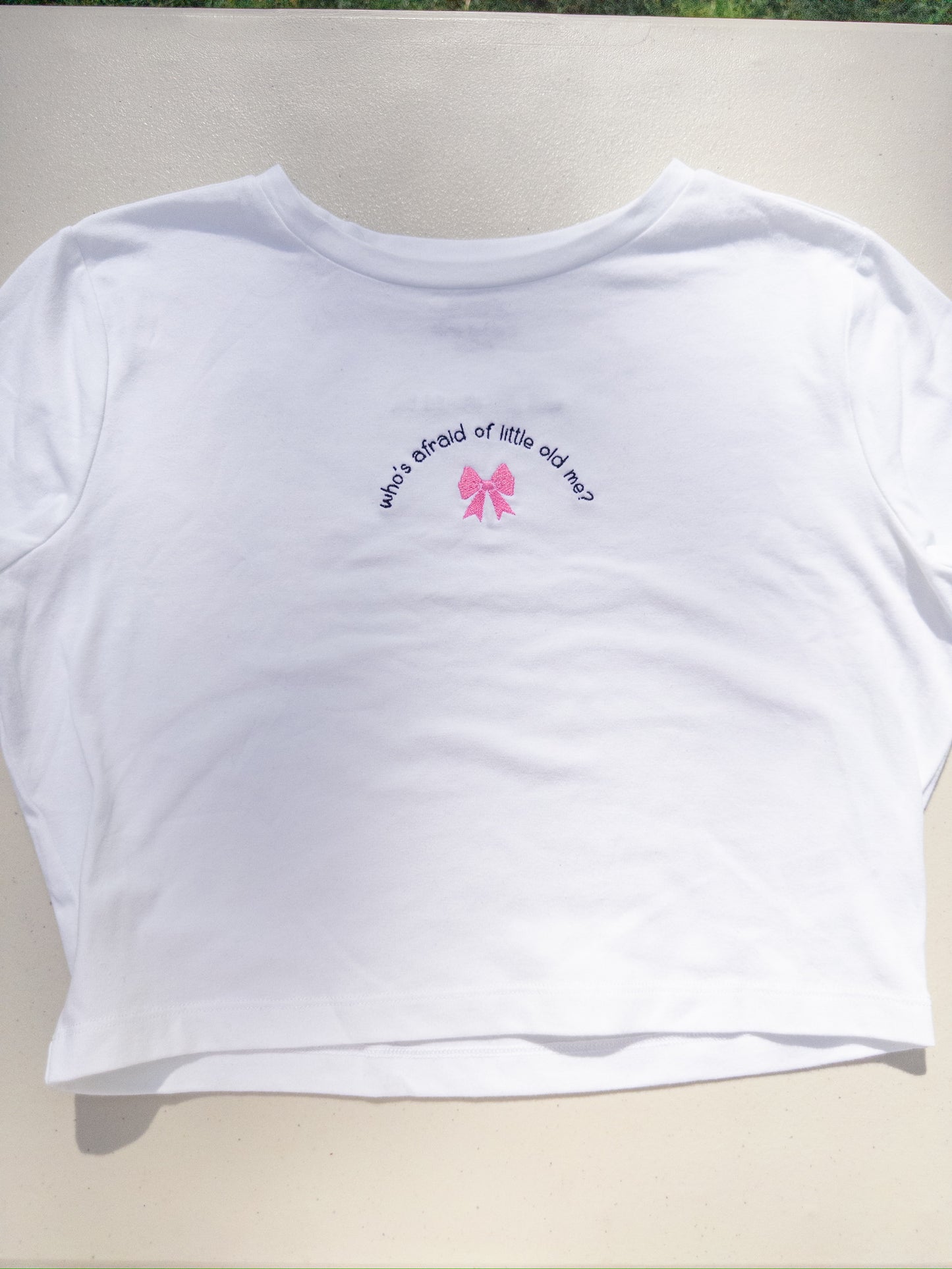 Little Old Me ~ Bow Crop Top, Tee, Tank, Crewneck, Hoodie, and Tote bag