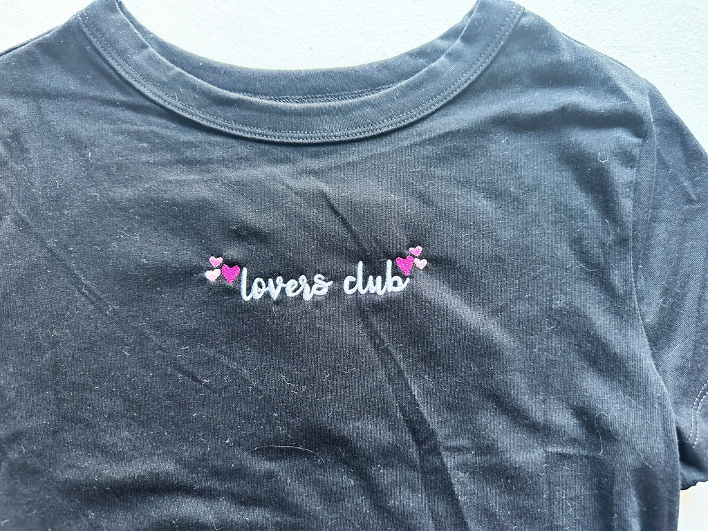 Lovers Club || Embroidered Crop Top, Tee Shirt, Crewneck. and Hoodie
