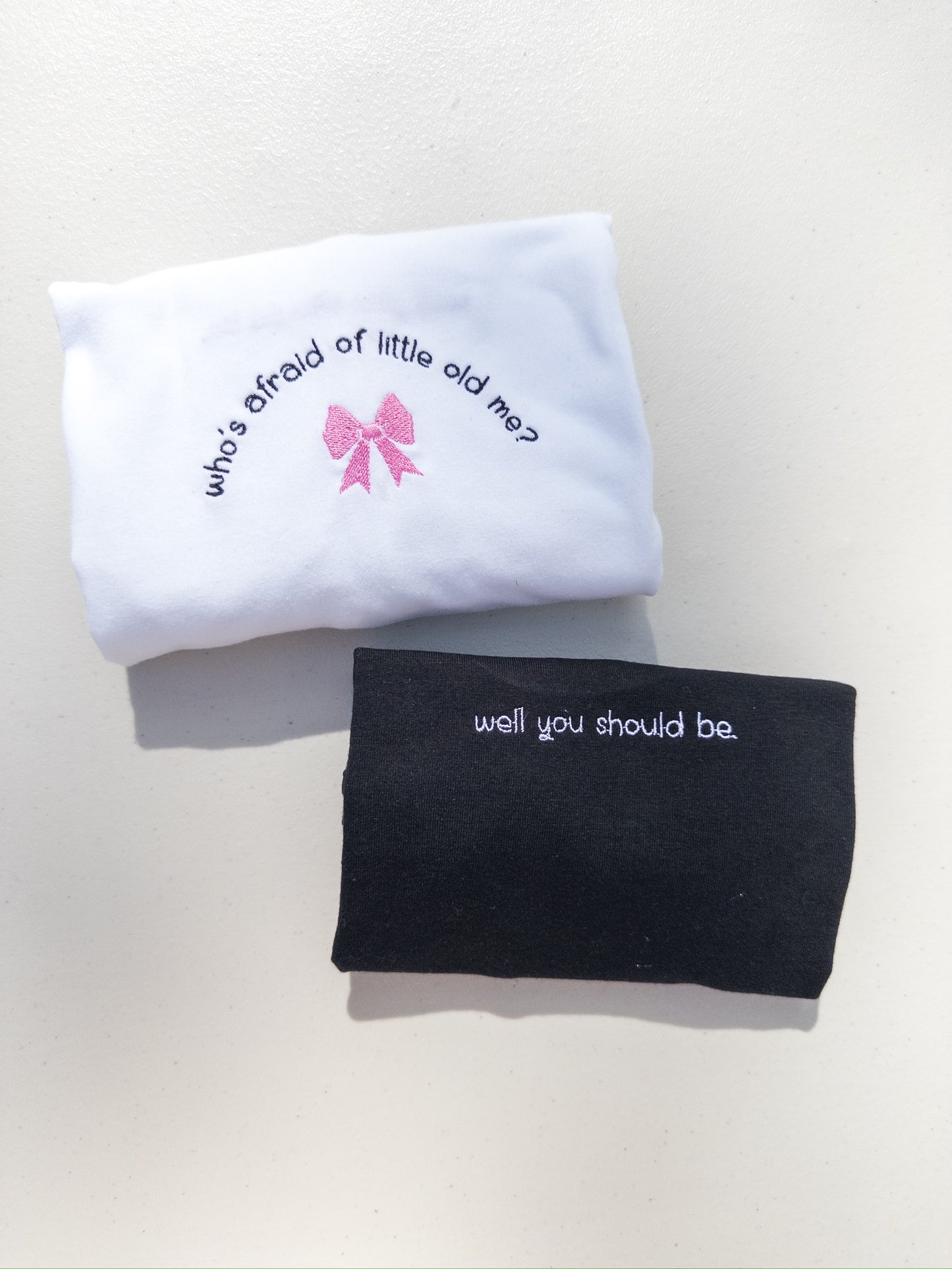Little Old Me ~ Bow Crop Top, Tee, Tank, Crewneck, Hoodie, and Tote bag