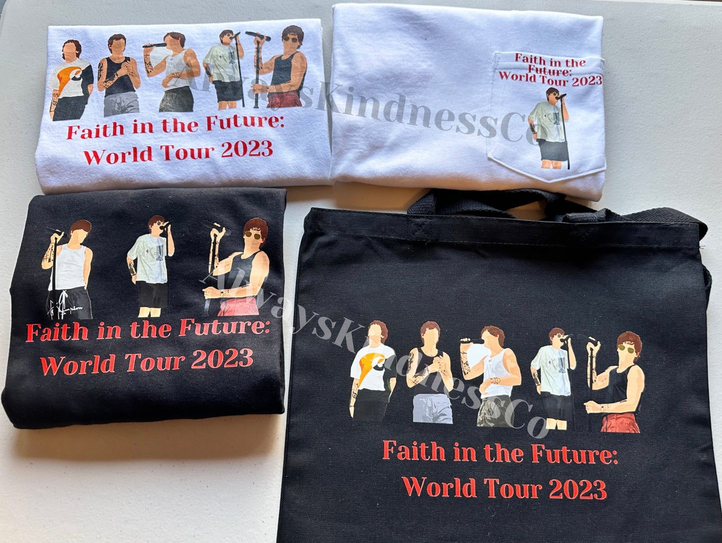 Faith in the Future Customizable Tour Tees and Sweatshirts || Customize with your shows! All dates available!