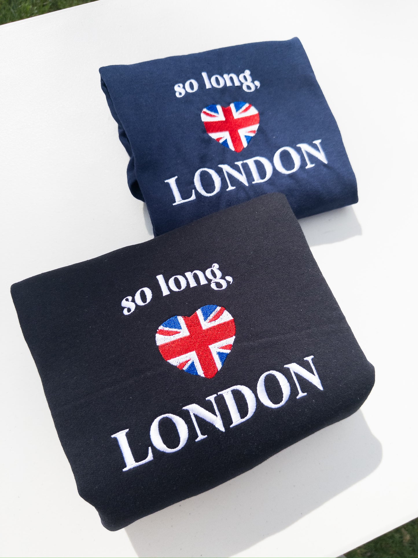 London ~ Embroidered Tee, Crewneck, Hoodie, and Tote bag