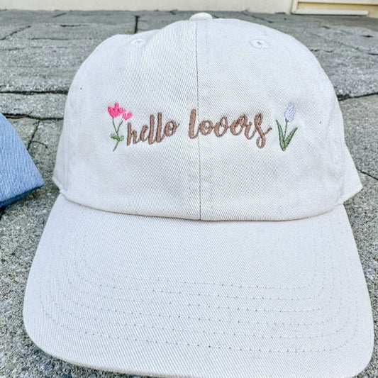 Hello Lovers Flowers || Niall Embroidered Hat - Customizable