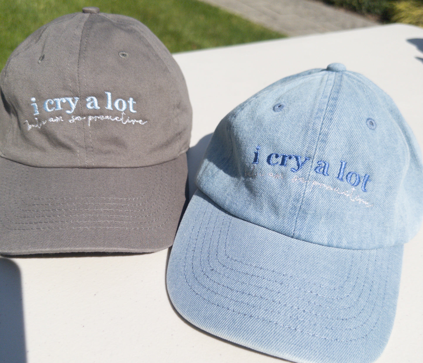 I Cry A Lot ~ Broken Heart || TayTay Embroidered Hat - Customizable