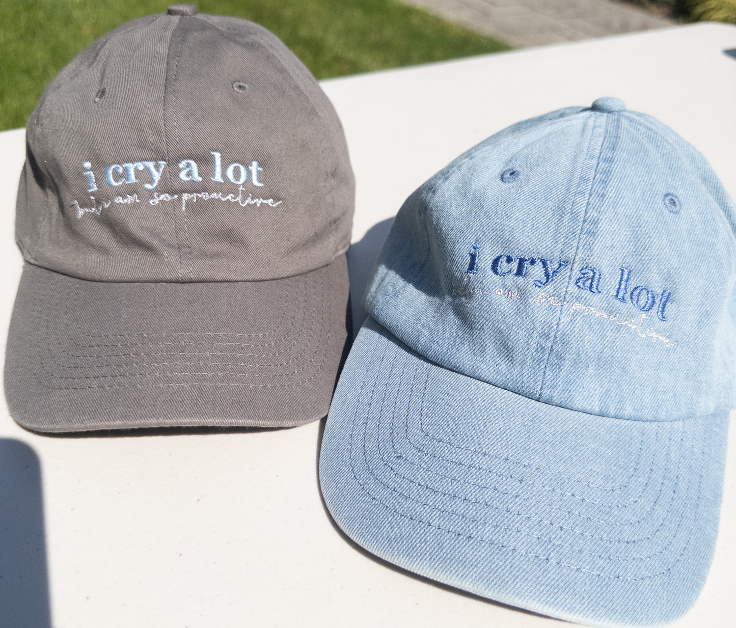 I Cry A Lot ~ Broken Heart || TayTay Embroidered Hat - Customizable