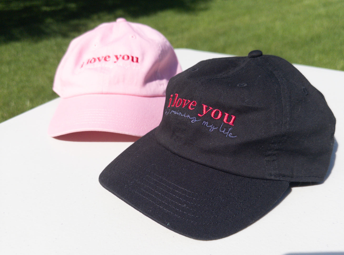 i love you ~ ruining my life || TayTay Embroidered Hat - Customizable