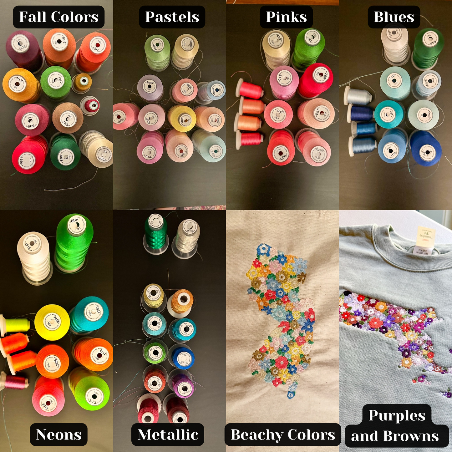 Custom Floral State - All States Available! || Tee Shirt, Long Sleeve, Crewneck, Hoodie, and Tote Bag