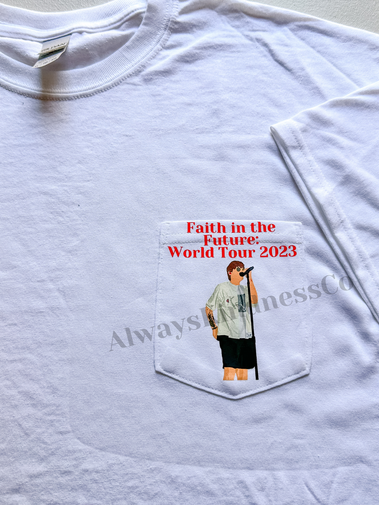 Faith in the Future Customizable Tour Pocket Tees and Sweatshirts || Customize with your shows! All dates available!