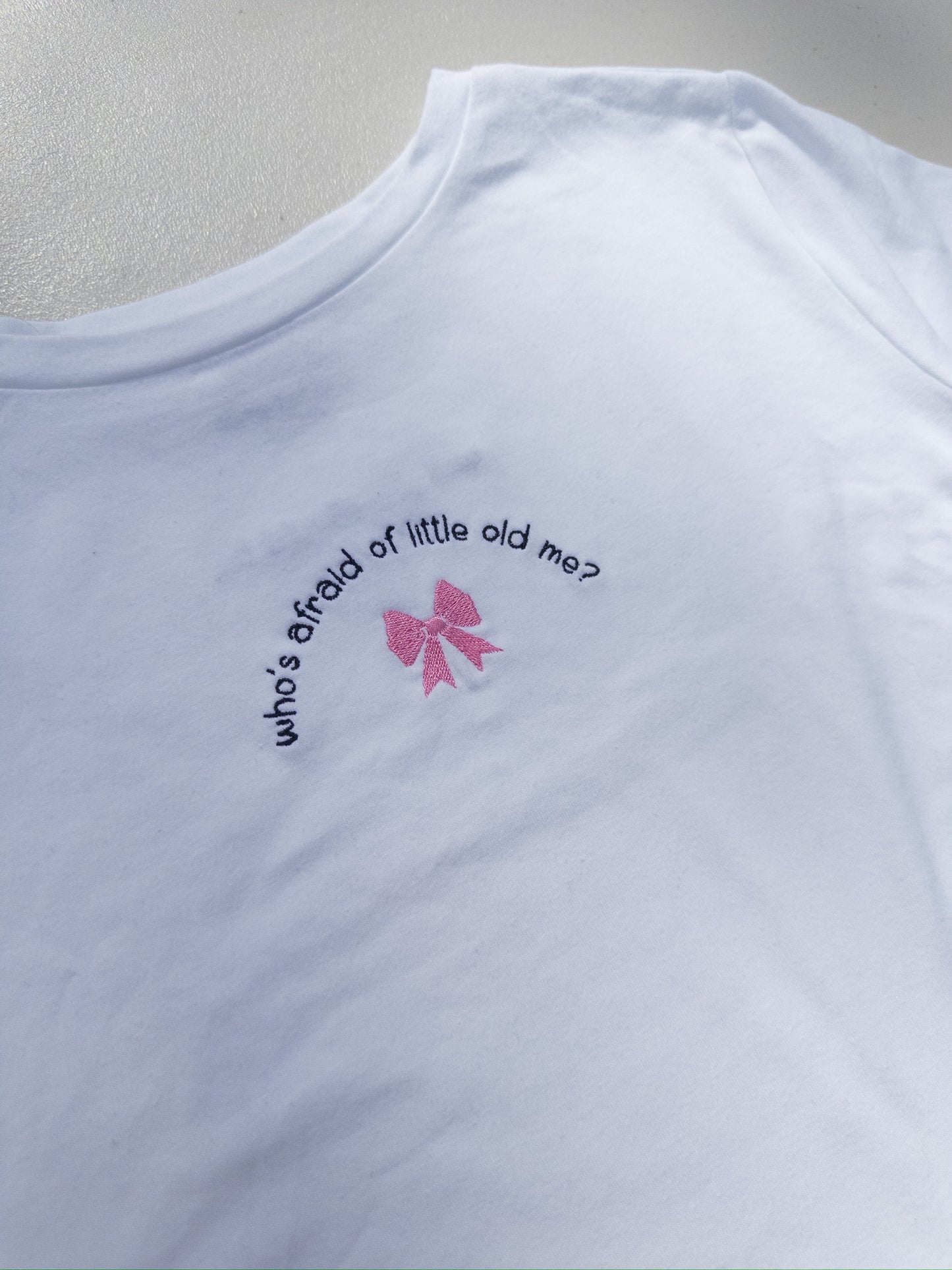 Little Old Me ~ Bow Crop Top, Tee, Tank, Crewneck, Hoodie, and Tote bag