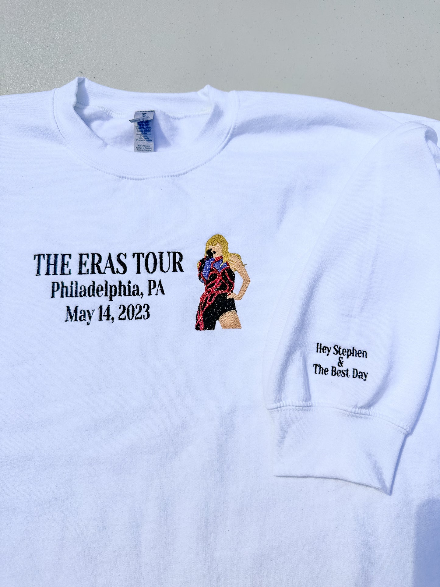 Eras Tour 2023 - Single Outfit || Embroidered Comfort Colors Tee Shirt, Crewneck, and Hoodie