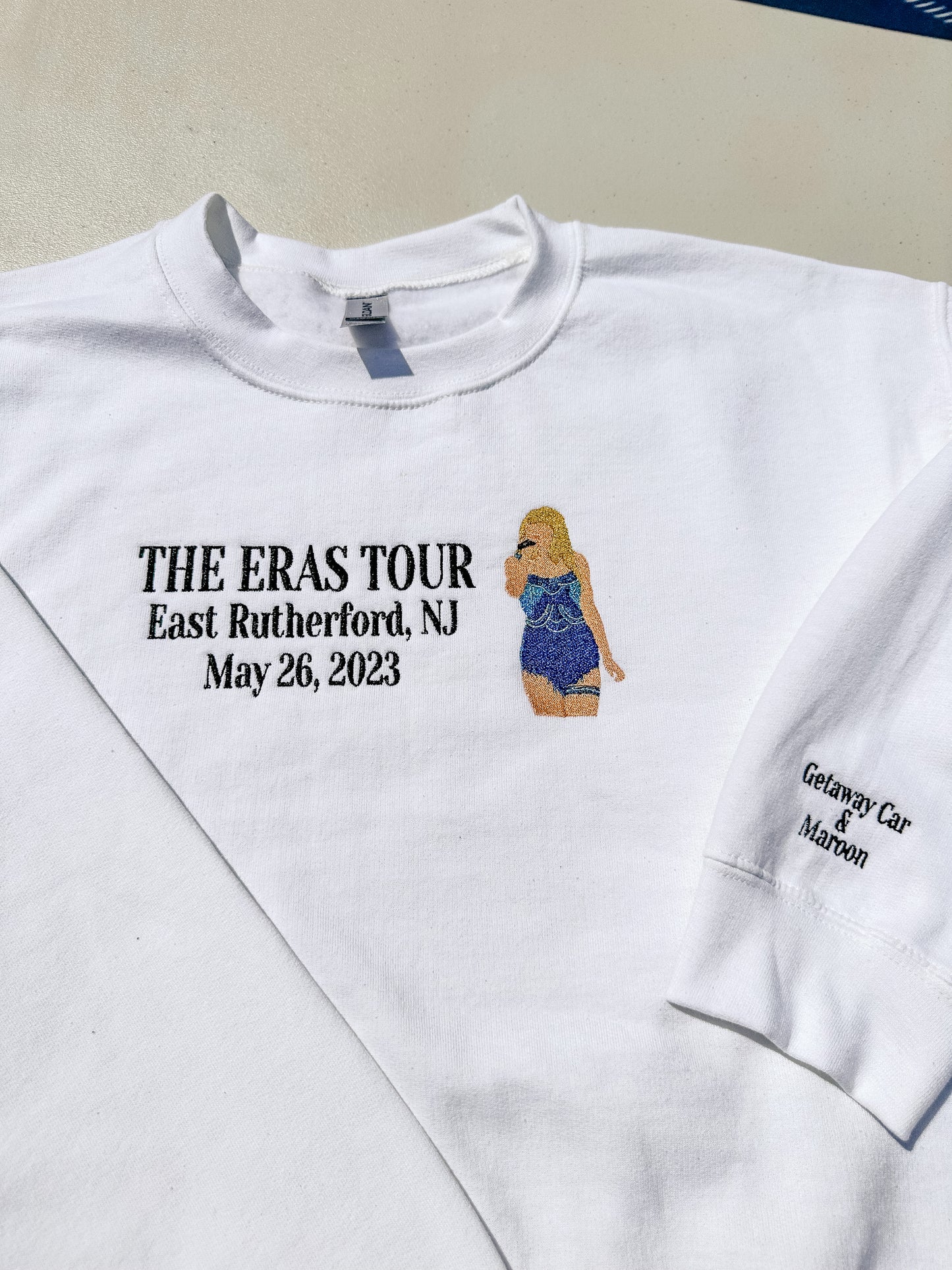 Eras Tour 2023 - Single Outfit || Embroidered Comfort Colors Tee Shirt, Crewneck, and Hoodie