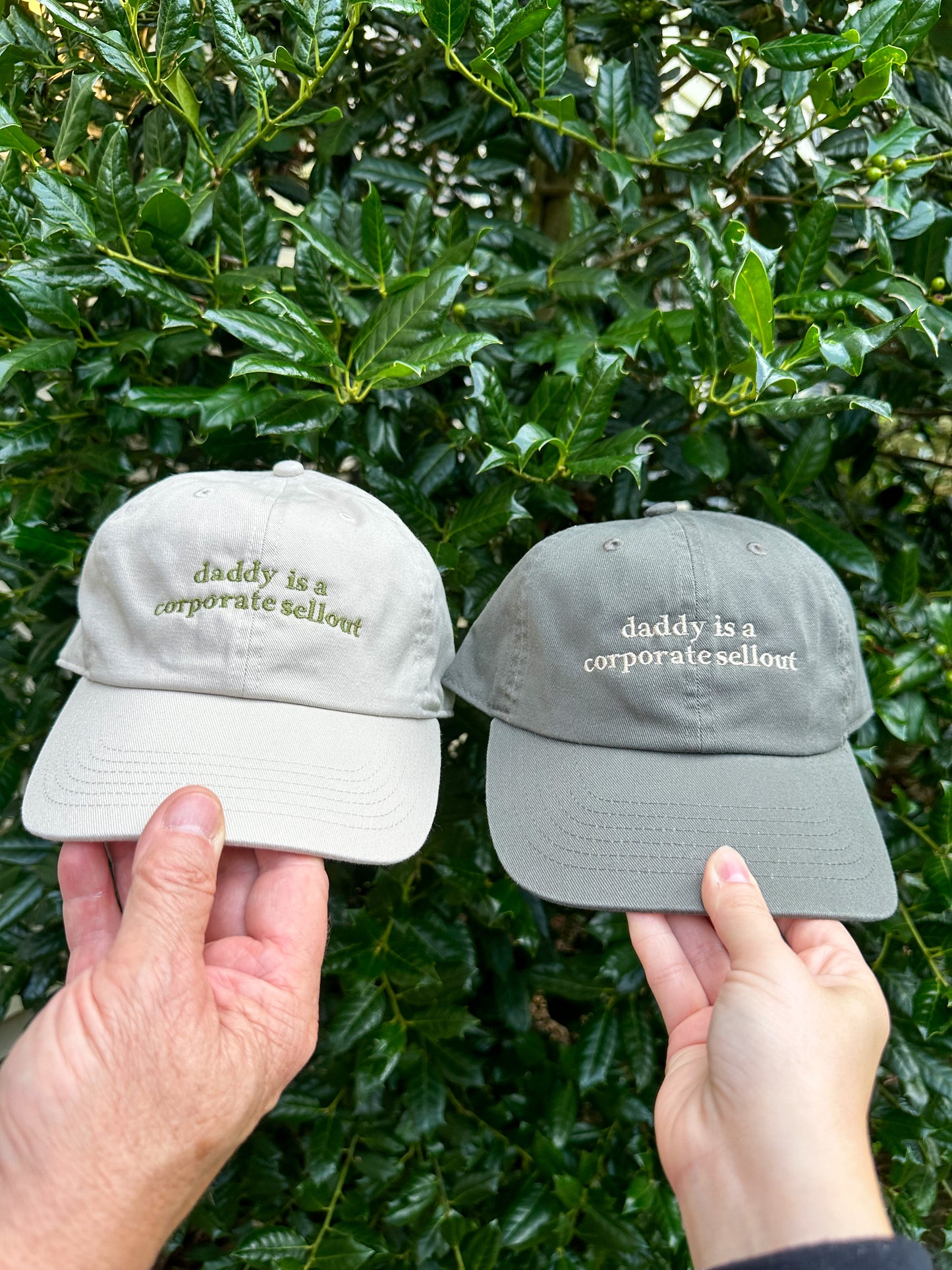 Daddy is a Corporate Sellout || Noah K Embroidered Hat - Customizable thread!