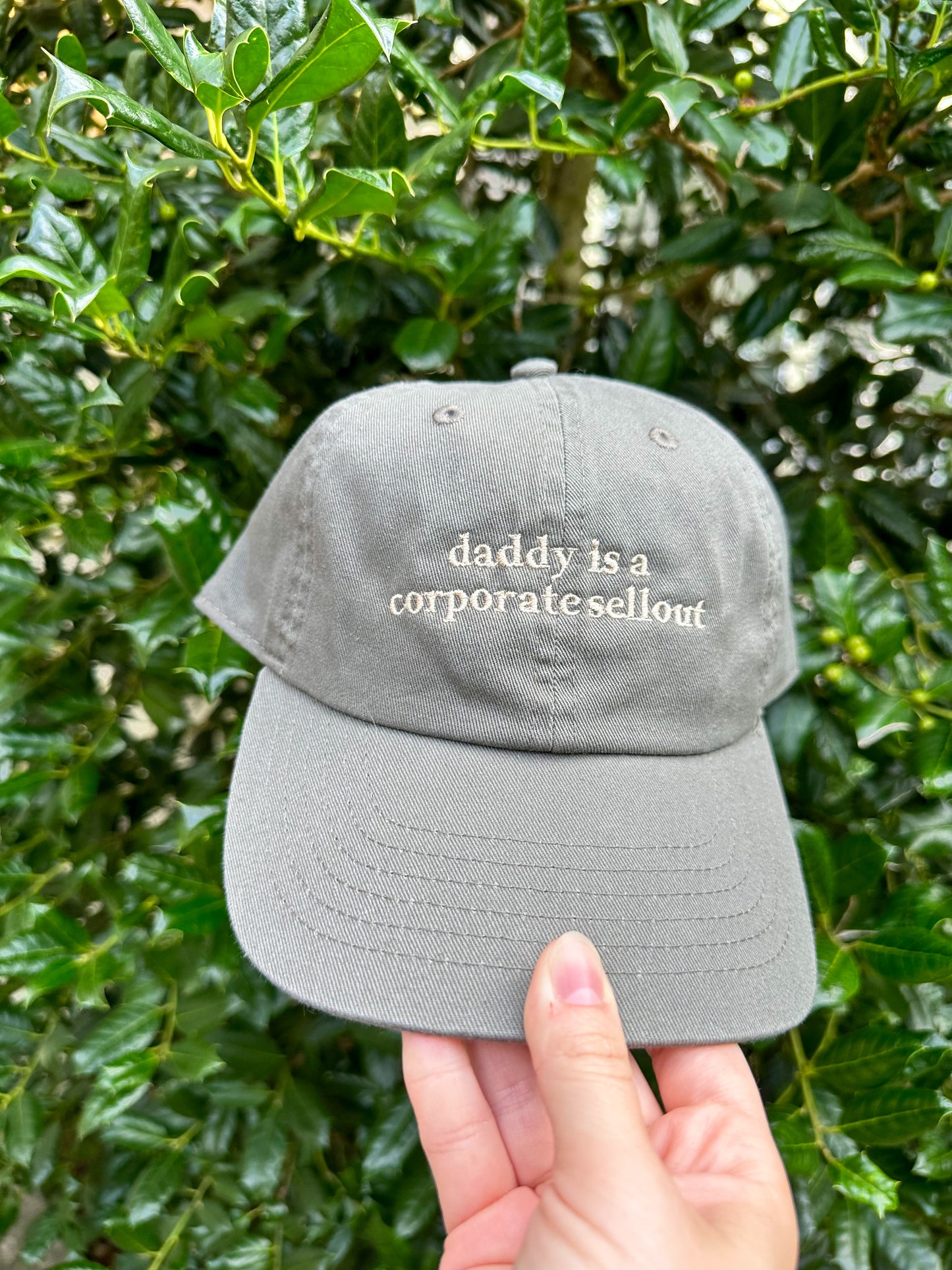 Daddy is a Corporate Sellout || Noah K Embroidered Hat - Customizable thread!