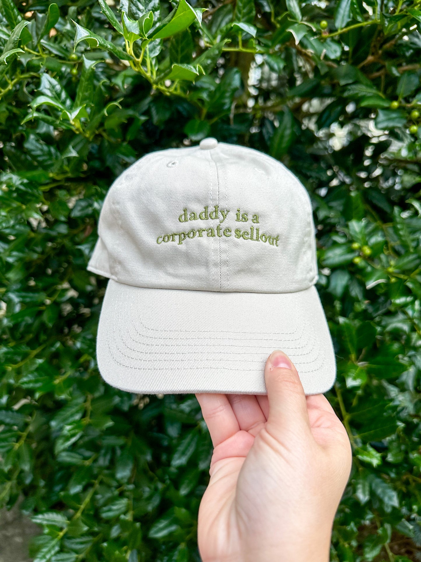 Daddy is a Corporate Sellout || Noah K Embroidered Hat - Customizable thread!