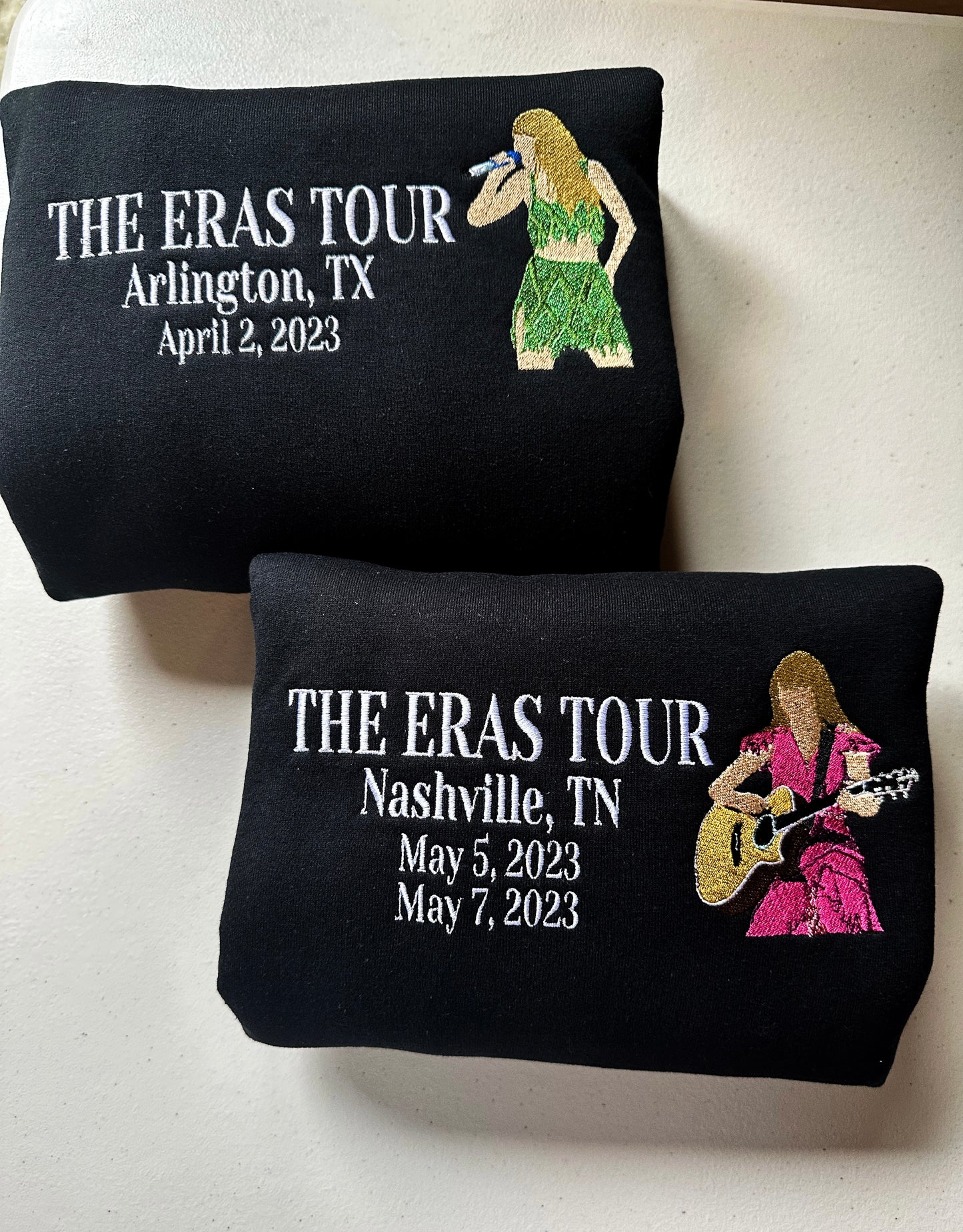 Eras Tour 2023 - Single Outfit || Embroidered Comfort Colors Tee Shirt, Crewneck, and Hoodie