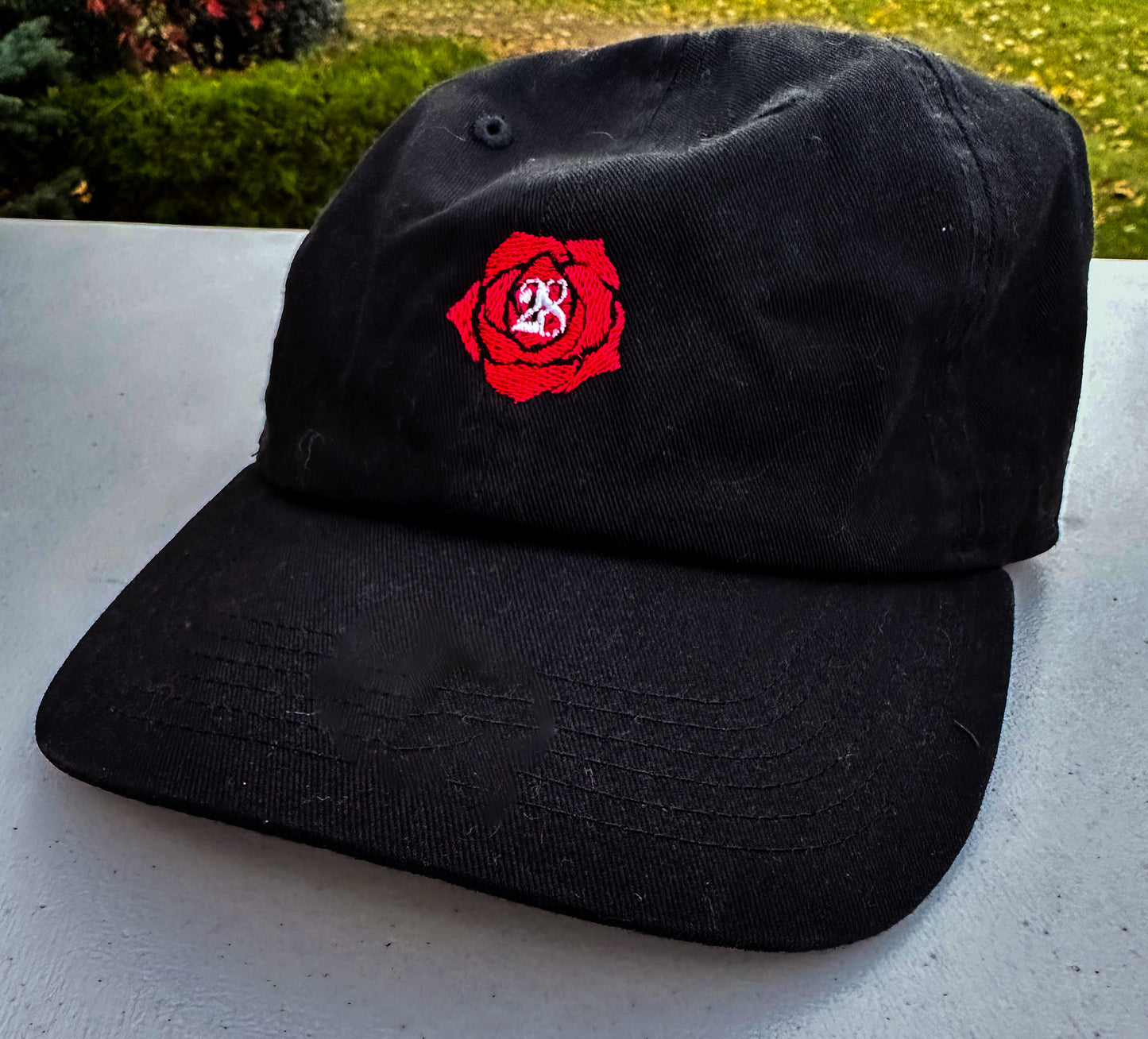 28 Rose || Louis Embroidered Hat - Customizable thread!