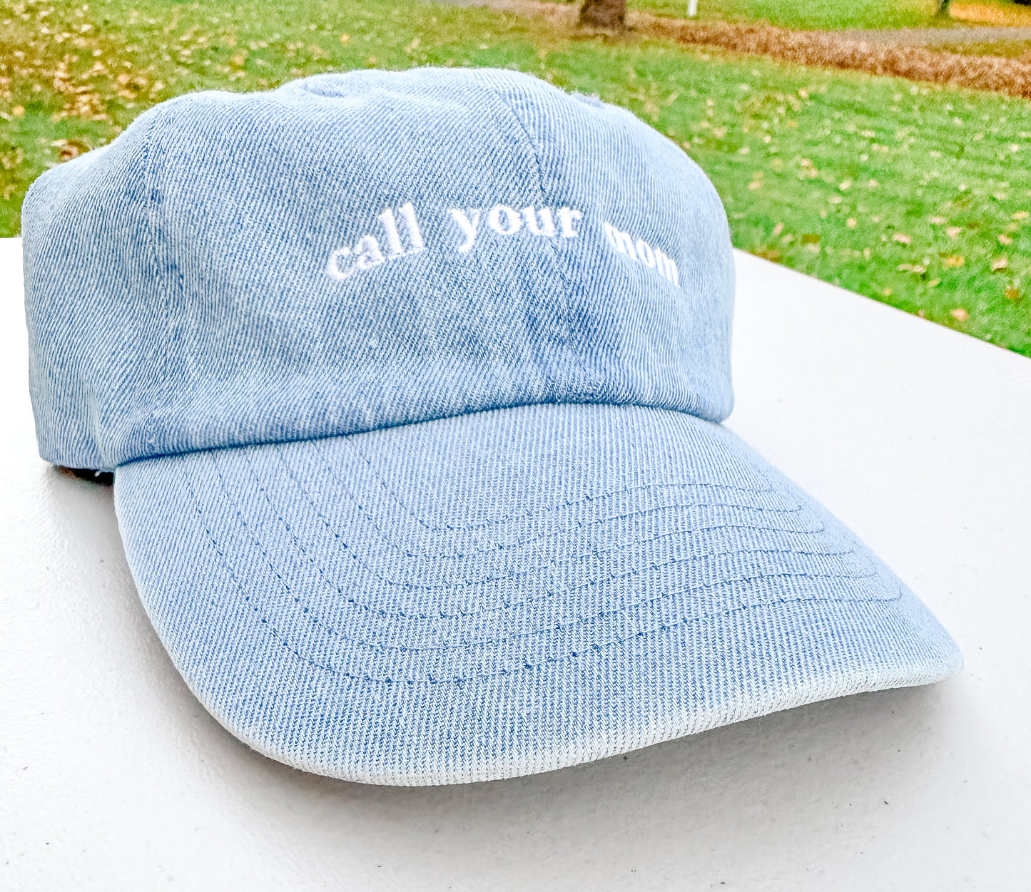 Call Your Mom || Noah K Embroidered Hat - Customizable thread!