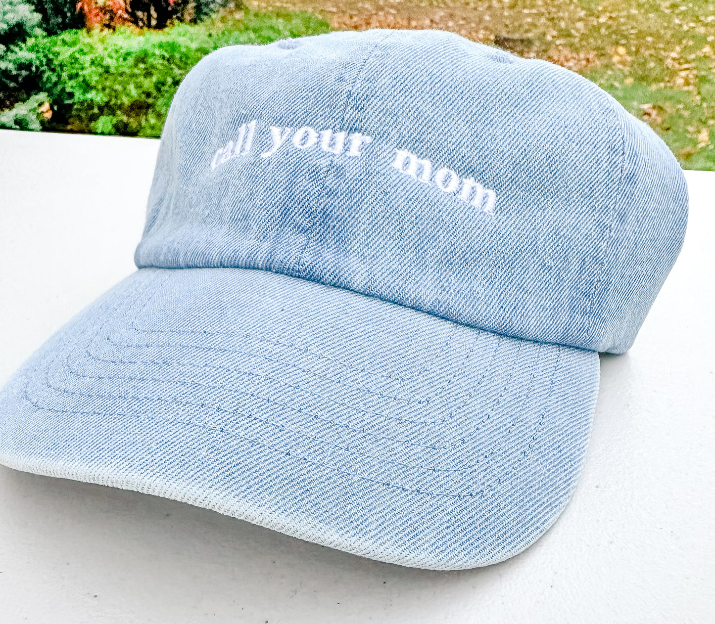 Call Your Mom || Noah K Embroidered Hat - Customizable thread!