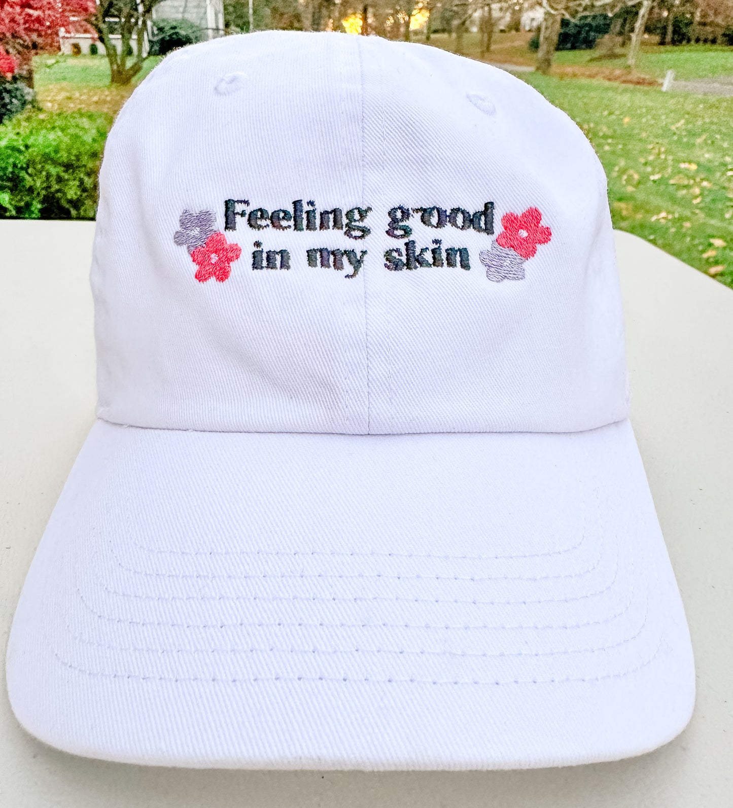 Feeling Good in My Skin || Harry Embroidered Hat - Customizable thread!