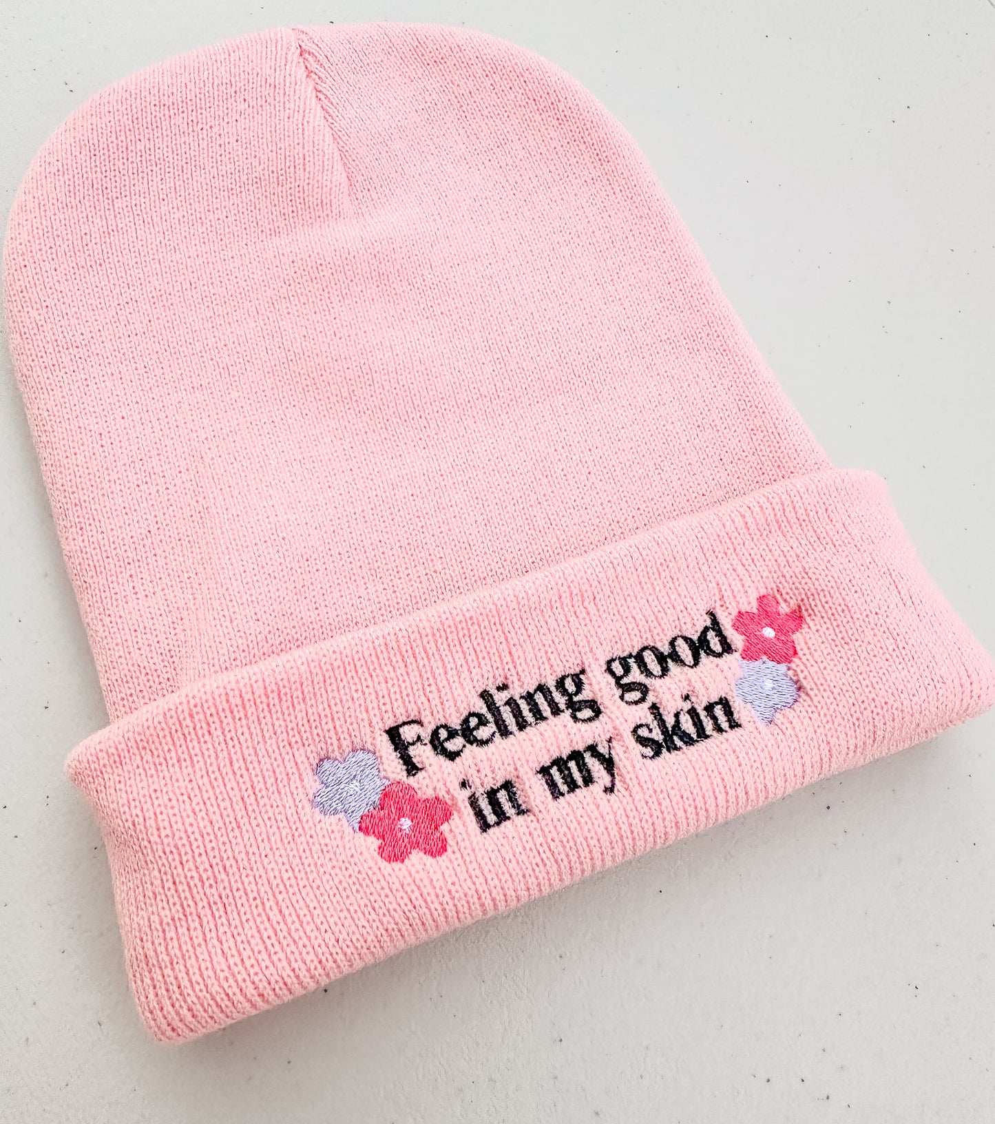 Feeling Good in My Skin || Harry Embroidered Beanie - Customizable thread!