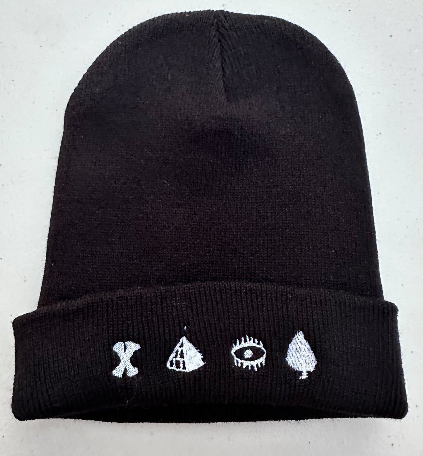 Finger Tattoos || Louis Embroidered Beanie - Customizable Thread