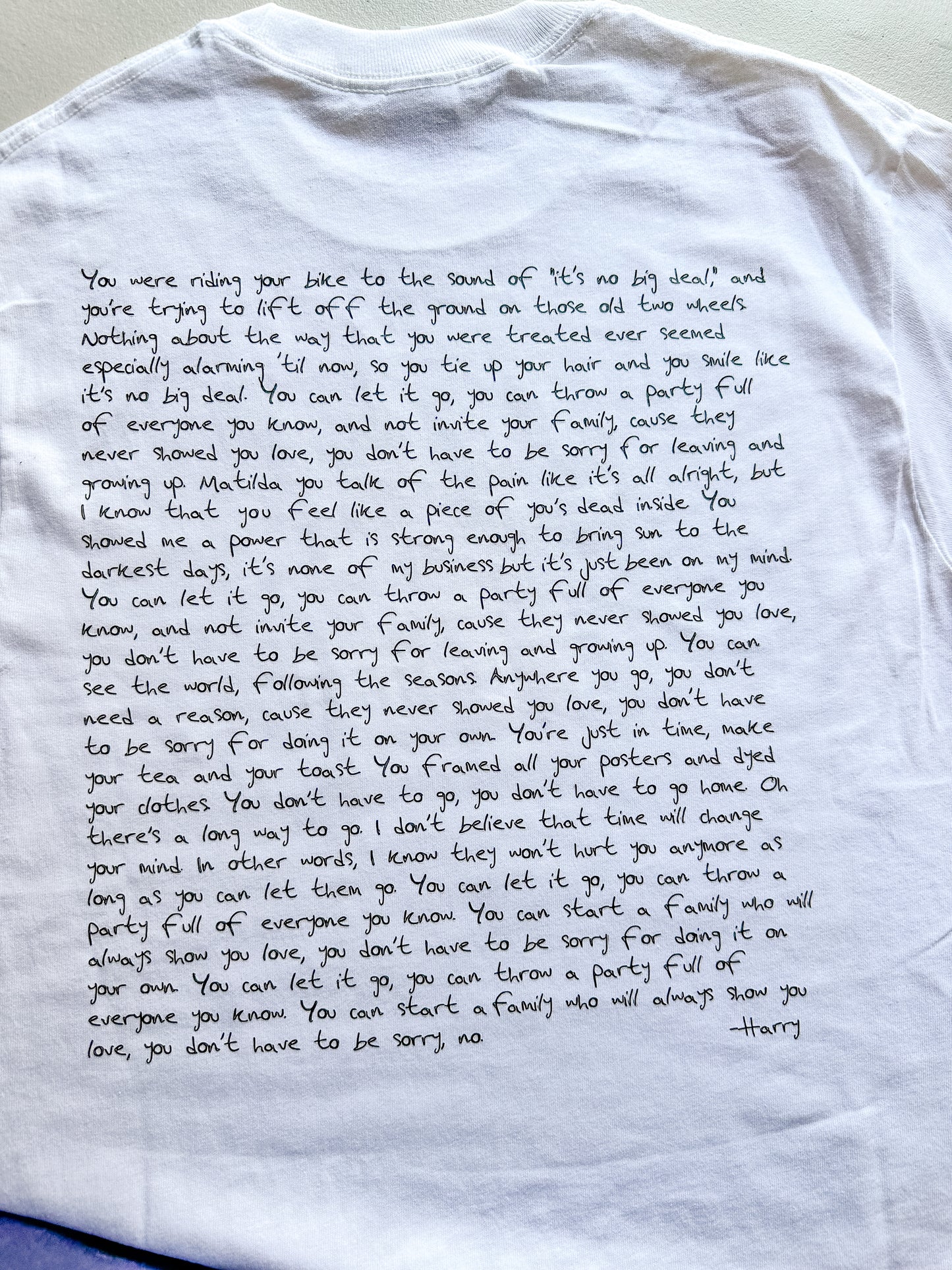 Matilda Lyrics w/ Balloon || Crewneck, Tee Shirt, and Long Sleeve