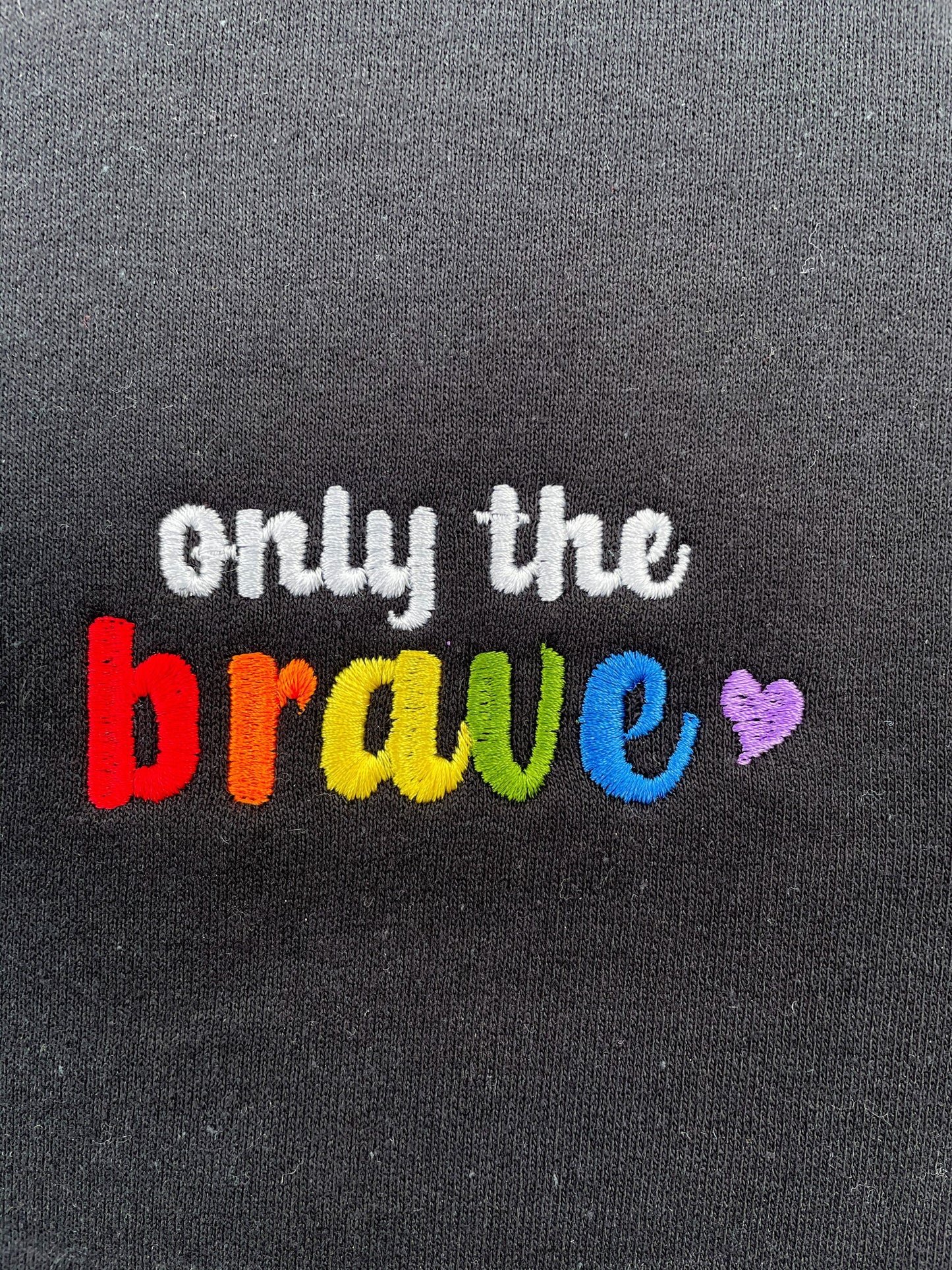 Only The Brave || Louis Embroidered Crewneck, Sweatshirt, and Crop Top || Customizable thread to All Pride Flags