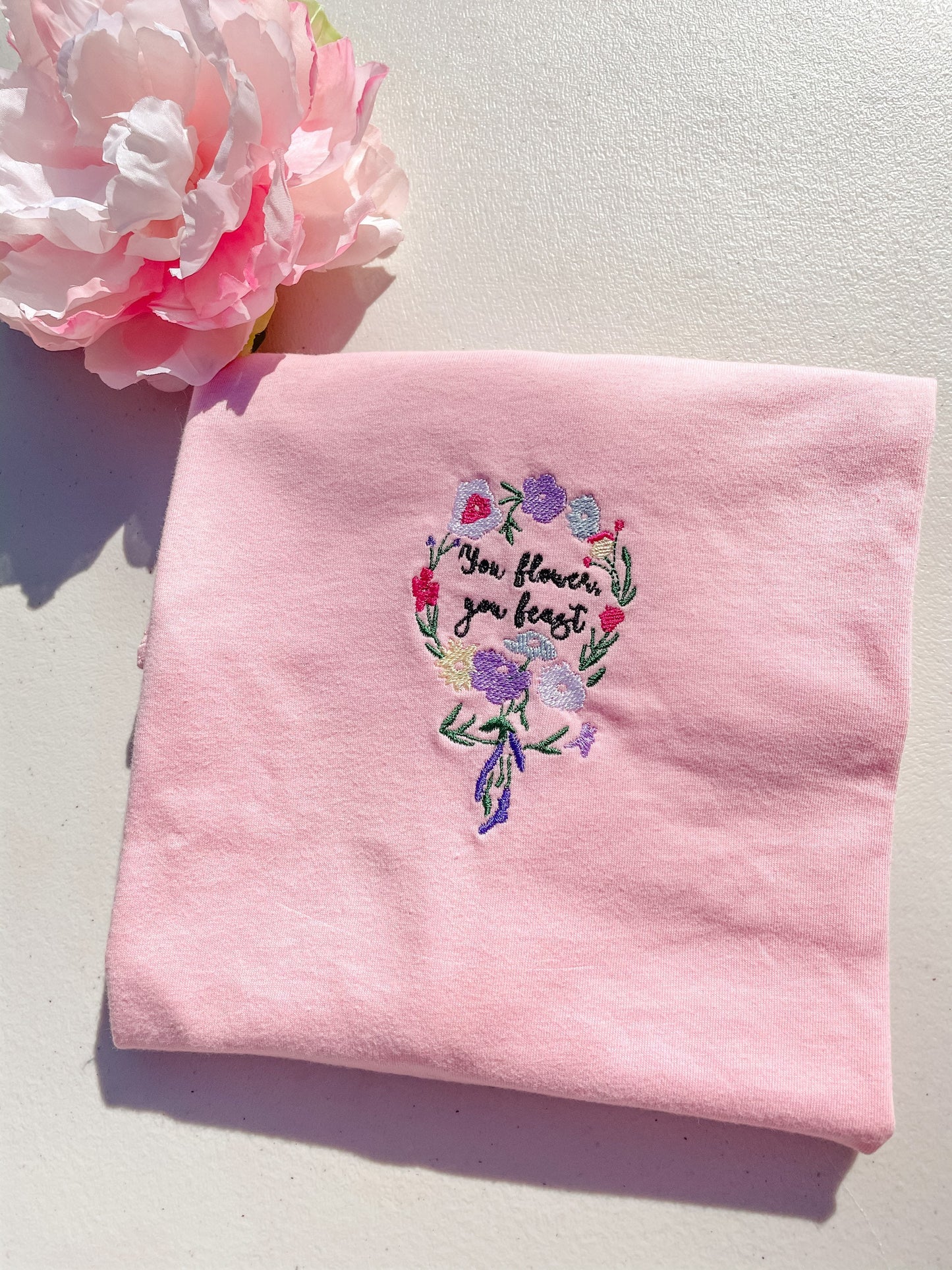 Woman - You Flower You Feast || Embroidered Crop Tank Top, Tee Shirt, and Crewneck