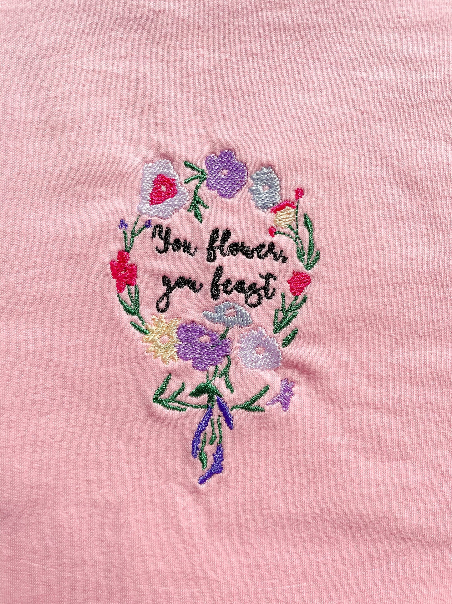 Woman - You Flower You Feast || Embroidered Crop Tank Top, Tee Shirt, and Crewneck
