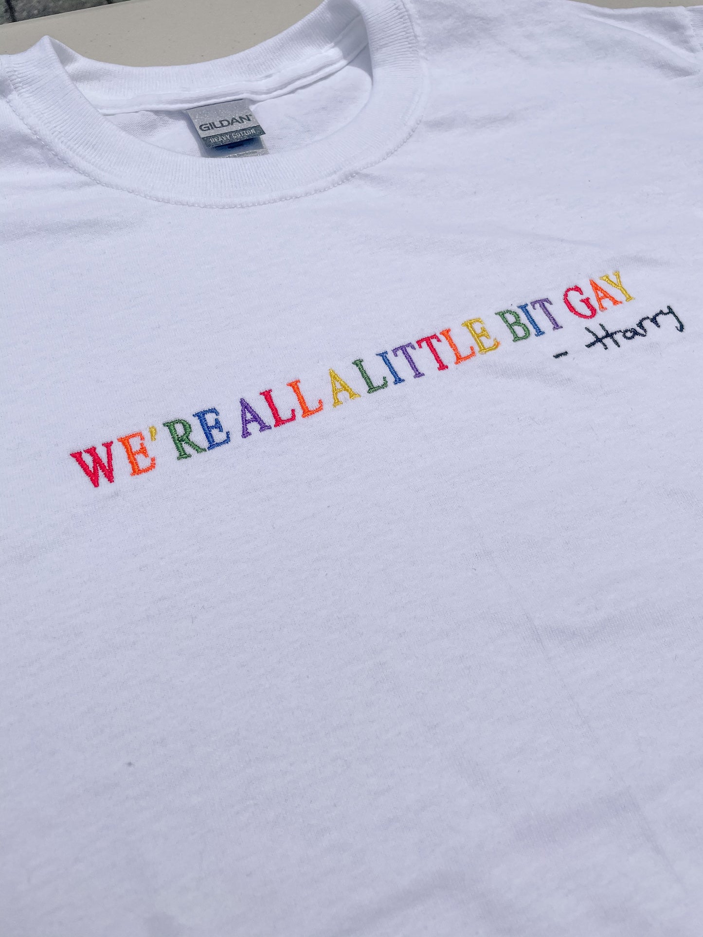 We're All A Little Bit Gay || Harry Embroidered Crewneck, Sweatshirt