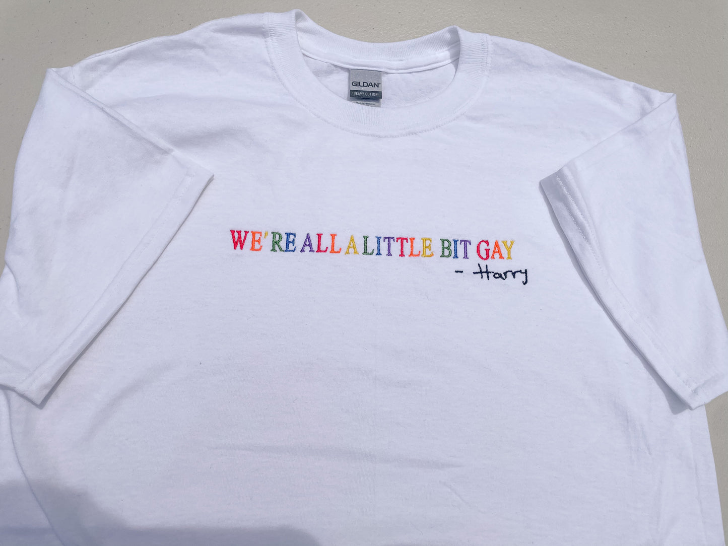 We're All A Little Bit Gay || Harry Embroidered Crewneck, Sweatshirt