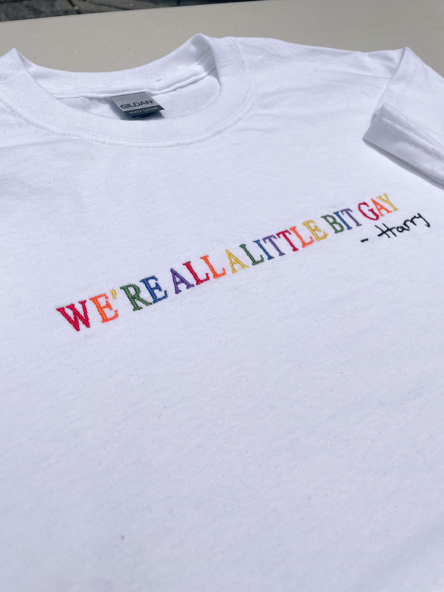 We're All A Little Bit Gay || Harry Embroidered Crewneck, Sweatshirt