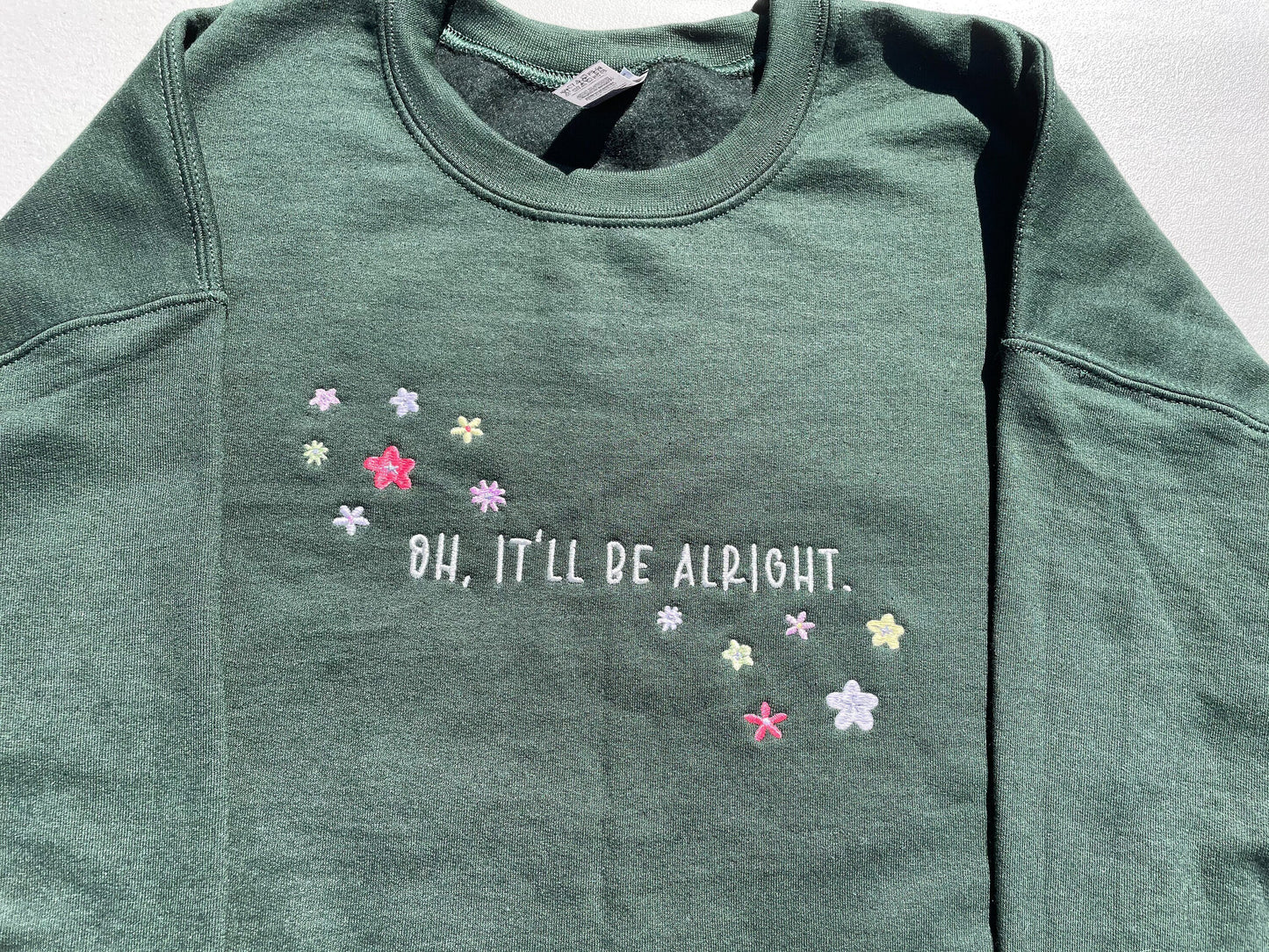 Oh, It'll Be Alright - Still Floral || Niall Embroidered Crewneck Sweatshirt, Long Sleeve, and Tee