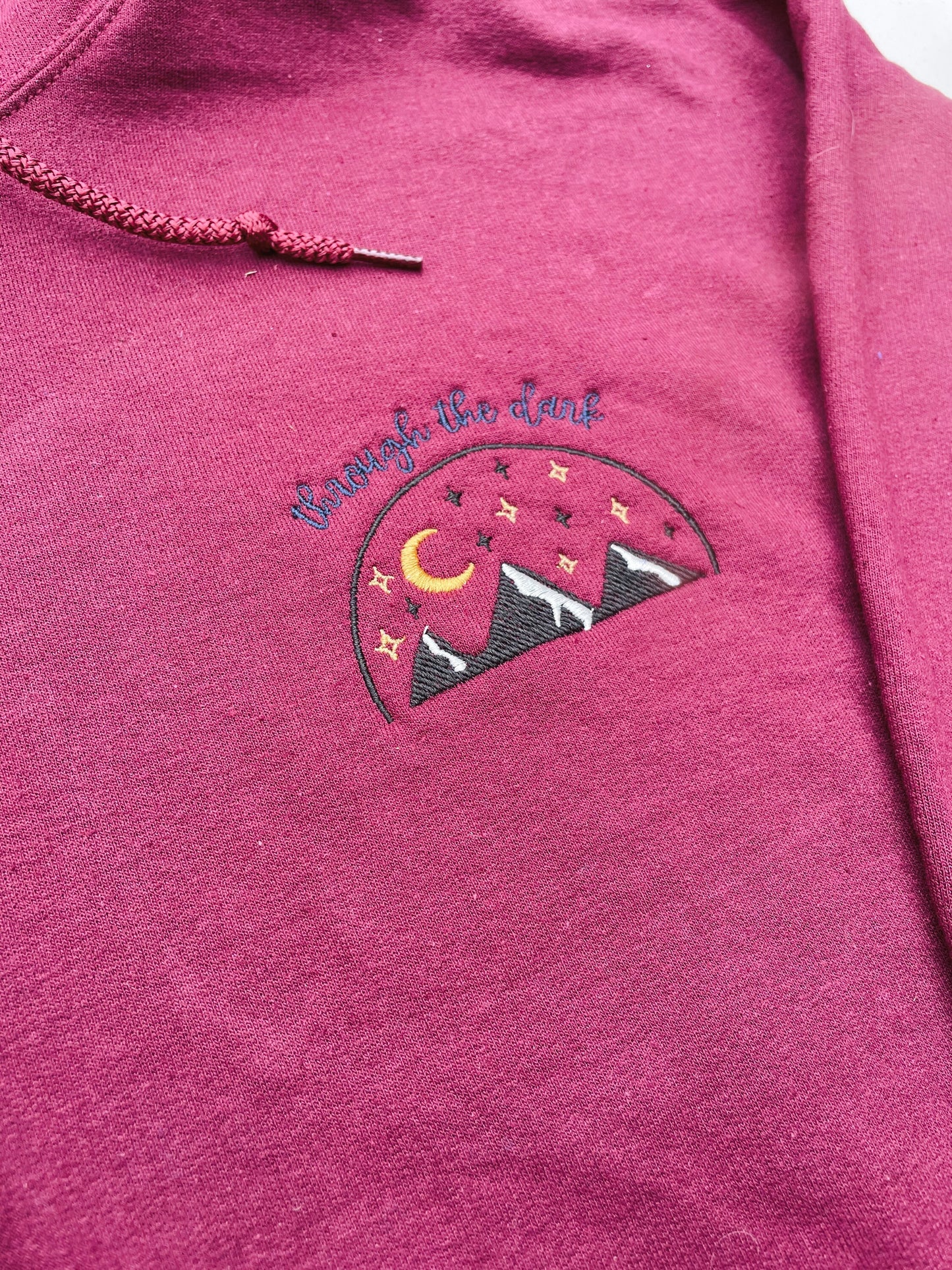 Through the Dark Mountains || Embroidered Crewneck and Hoodie