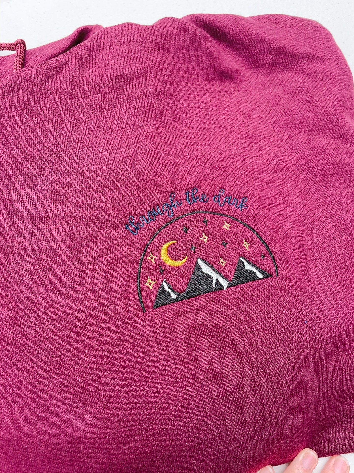 Through the Dark Mountains || Embroidered Crewneck and Hoodie