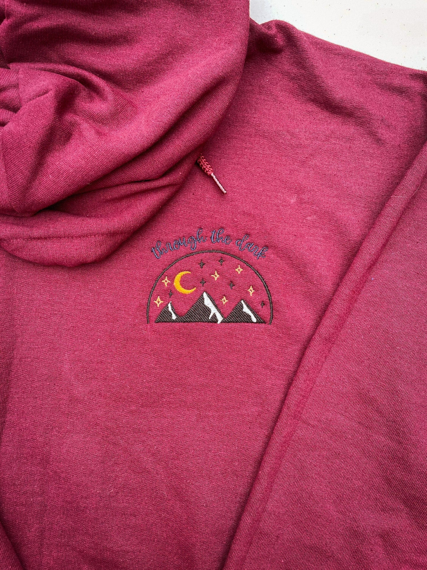 Through the Dark Mountains || Embroidered Crewneck and Hoodie