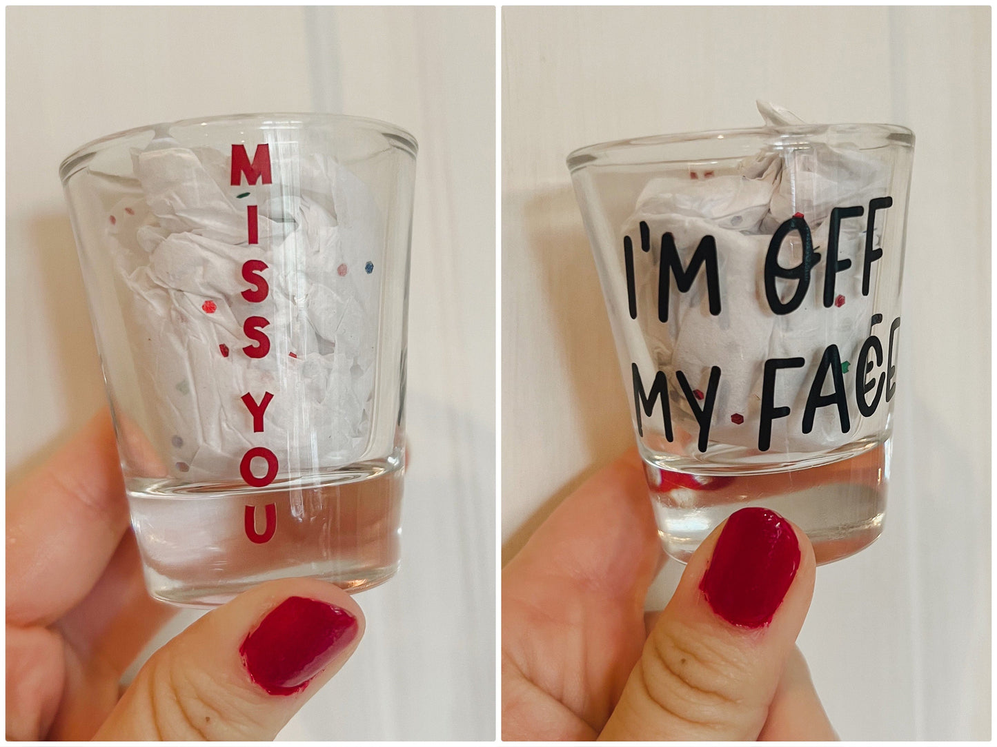Louis Shot Glass 4 Pack || Defenceless, Miss You, Always You, Habit || 2 Color Options!