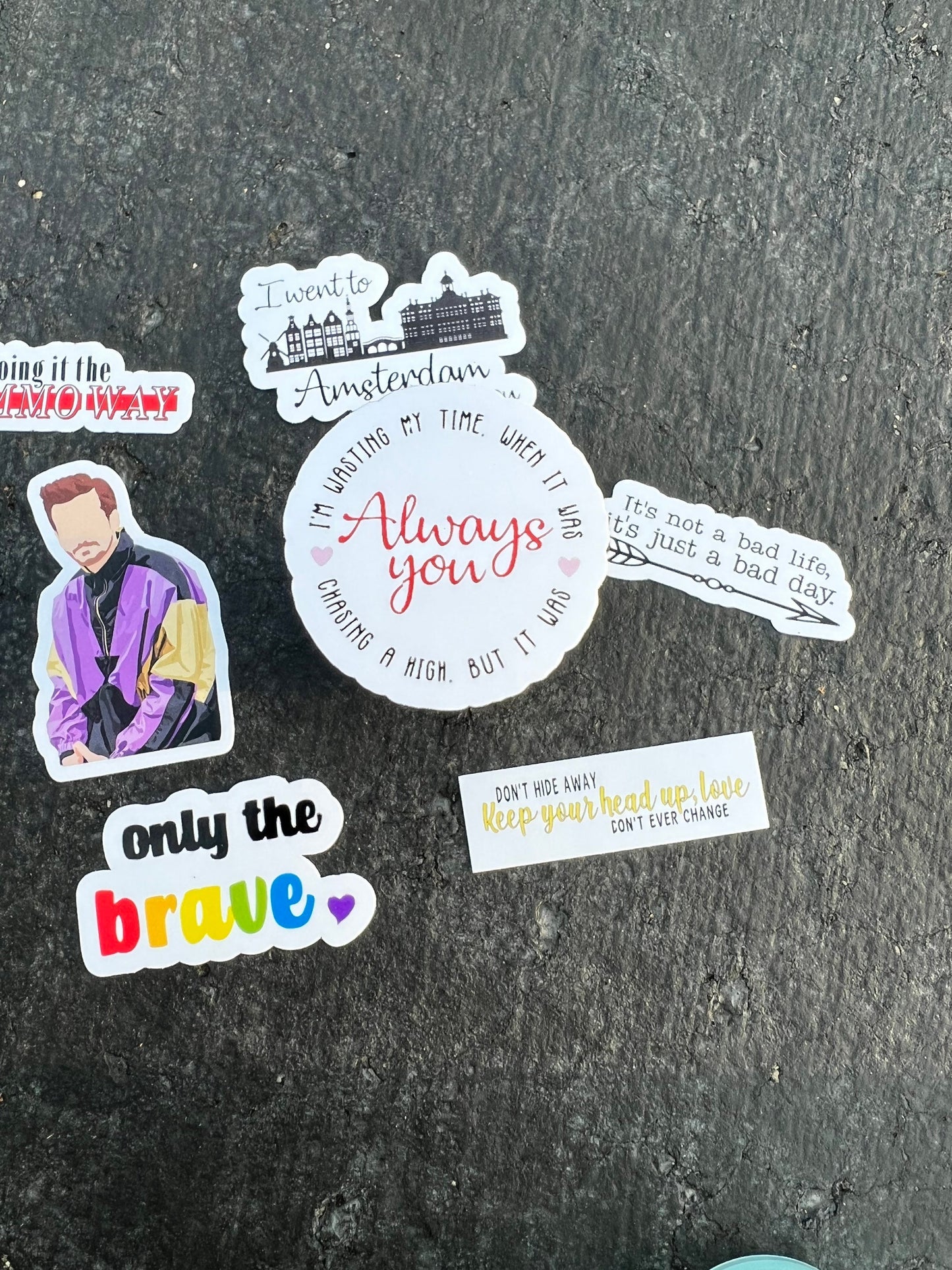 Mini Stickers/Sticker Pack - Waterproof Available || But Daddy, Golden, Adore You, Bad Day, Tommo Way, Amsterdam, Always You