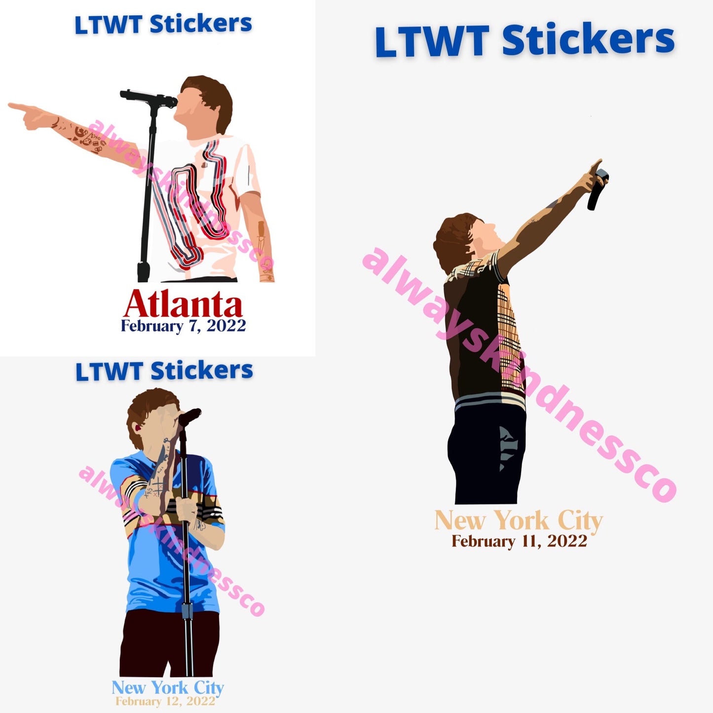 Louis LTWT Tour Stickers - North American Leg - Waterproof Now Available || ALL DATES Available!