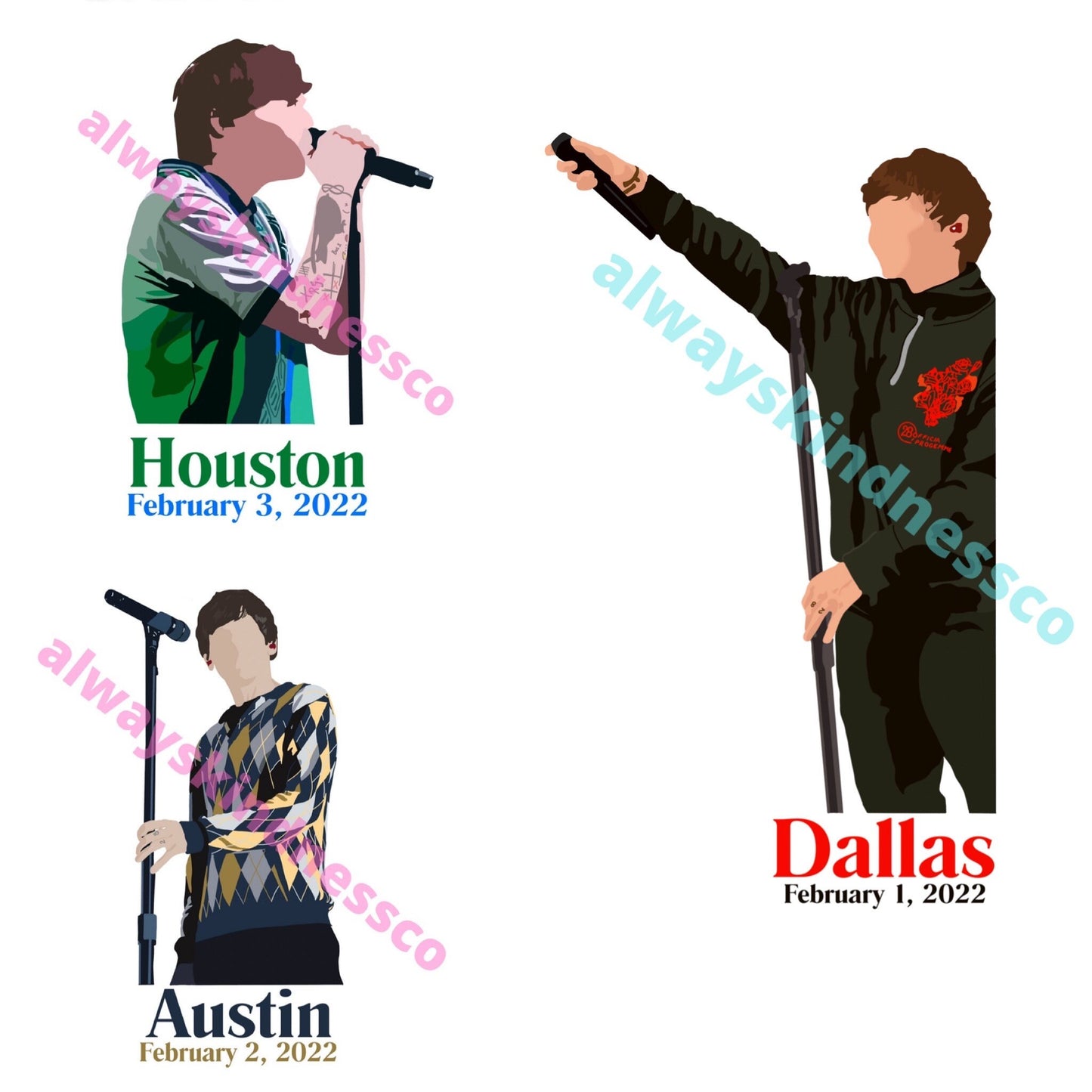 Louis LTWT Tour Stickers - North American Leg - Waterproof Now Available || ALL DATES Available!