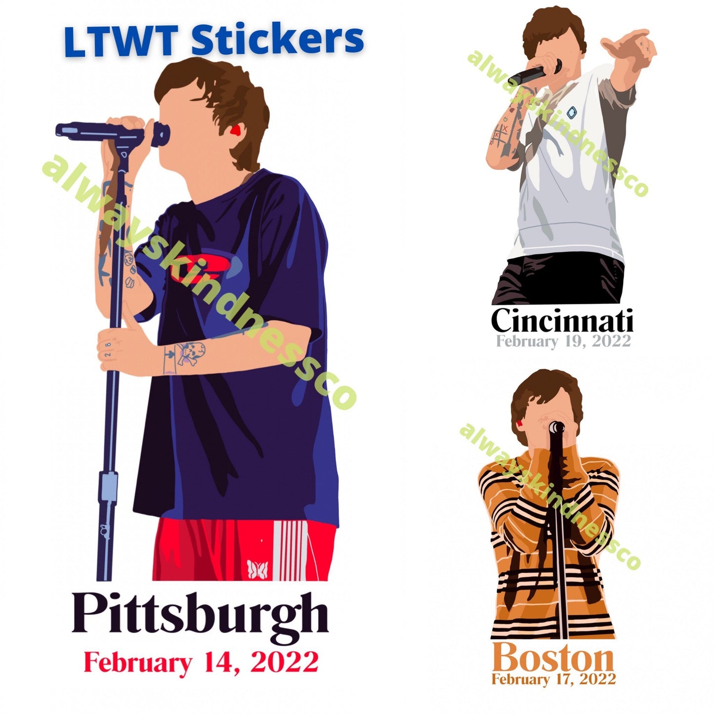 Louis LTWT Tour Stickers - North American Leg - Waterproof Now Available || ALL DATES Available!