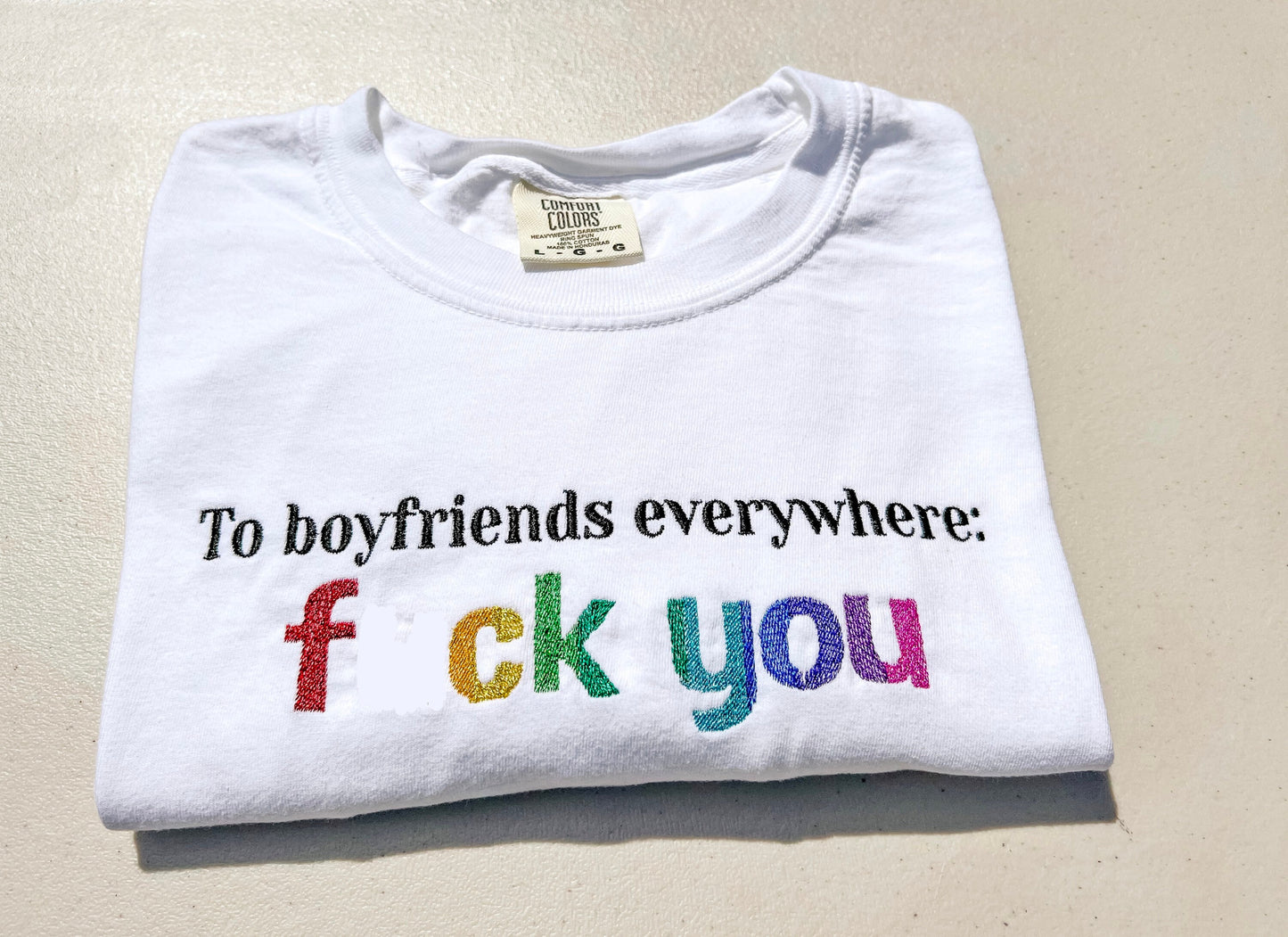 To Boyfriends Everywhere || Harry Embroidered Tee, Crewneck, and Hoodie