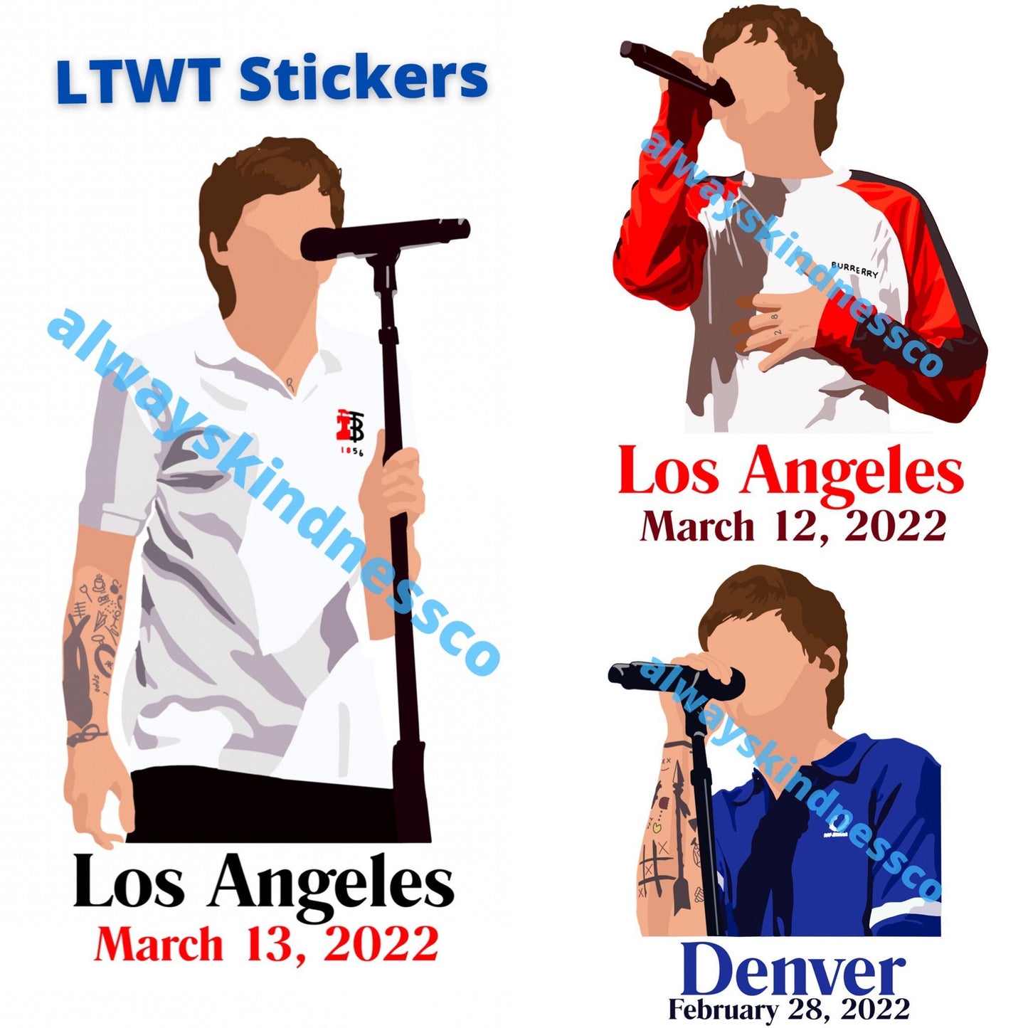 Louis LTWT Tour Stickers - North American Leg - Waterproof Now Available || ALL DATES Available!