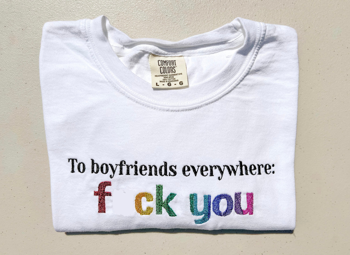 To Boyfriends Everywhere || Harry Embroidered Tee, Crewneck, and Hoodie