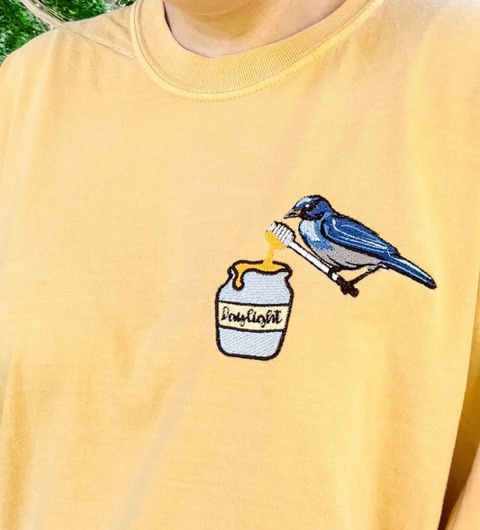 Bluebird Daylight - Dip You in Honey || Embroidered Crop Top, Baby Tee, Comfort Colors Tee Shirt, and Crewneck