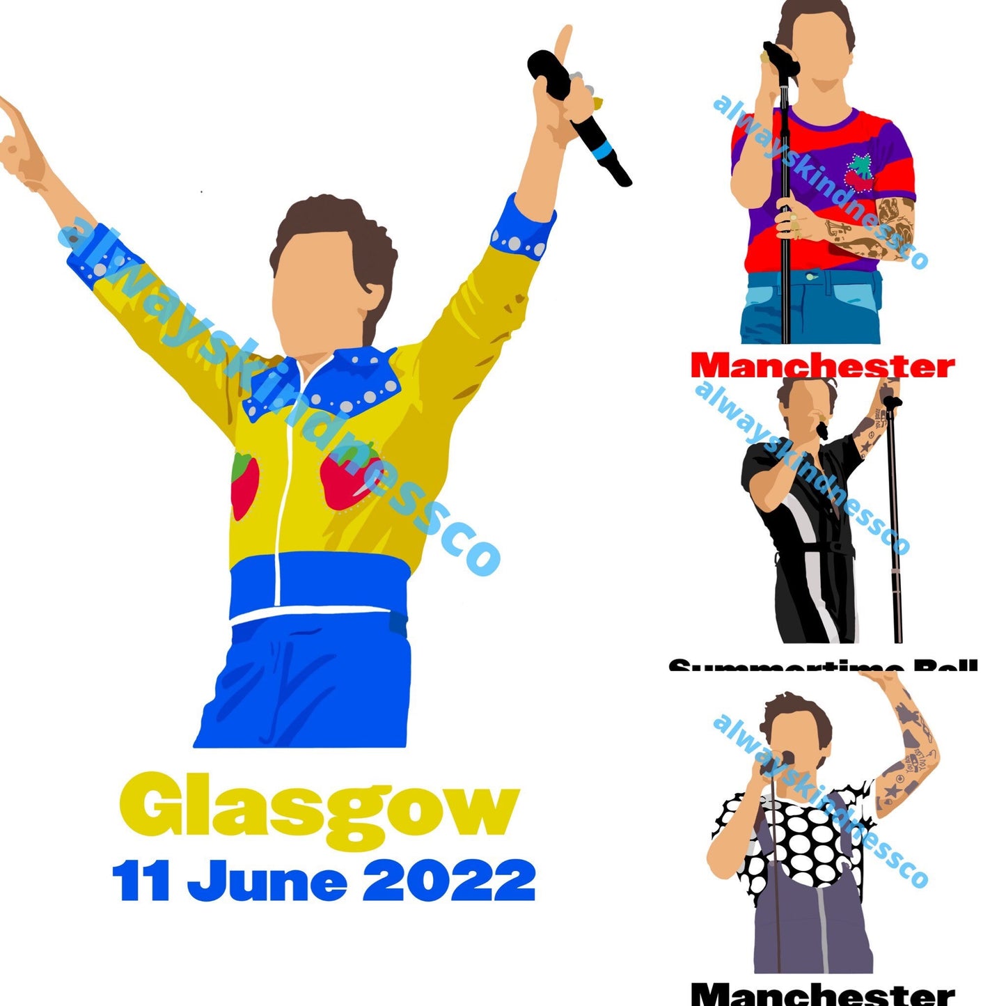Love On Tour - European Leg - Harry Stickers hslot 2022 - Waterproof Available || With and Without Word || All dates!