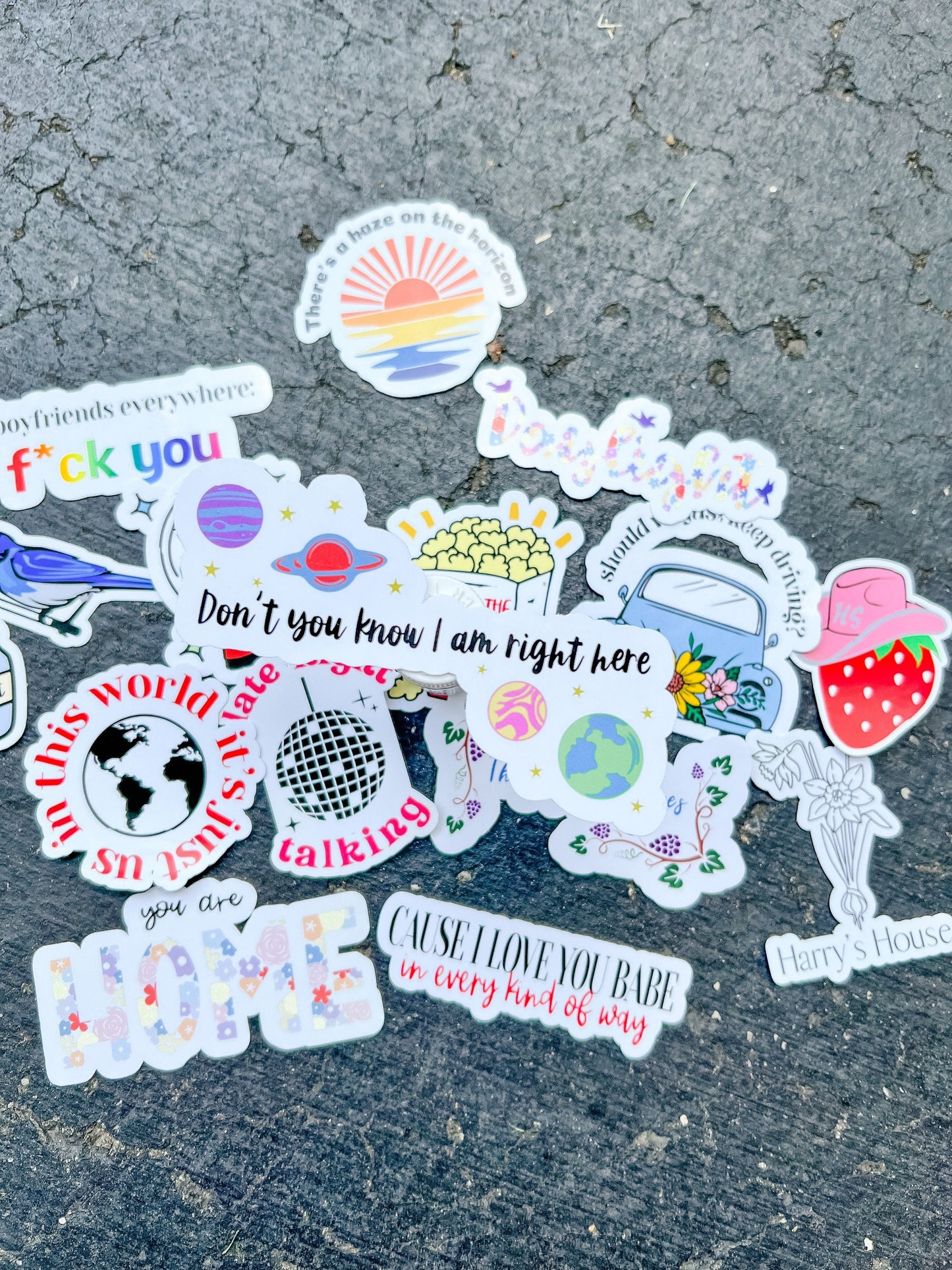 H's House Sticker Pack - Waterproof Available || You Are Home, Daffodil, As It Was, Late Night Talking, Grapejuice, Keep Driving, Boyfriends