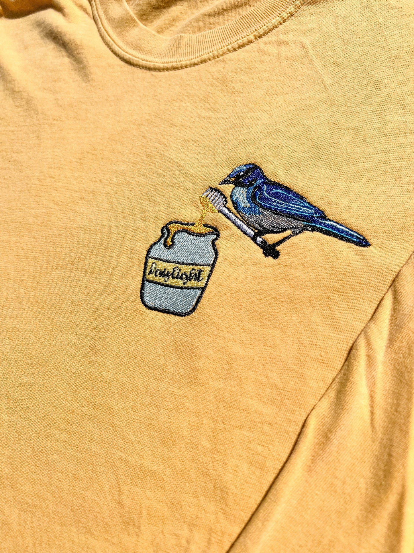 Bluebird Daylight - Dip You in Honey || Embroidered Crop Top, Baby Tee, Comfort Colors Tee Shirt, and Crewneck