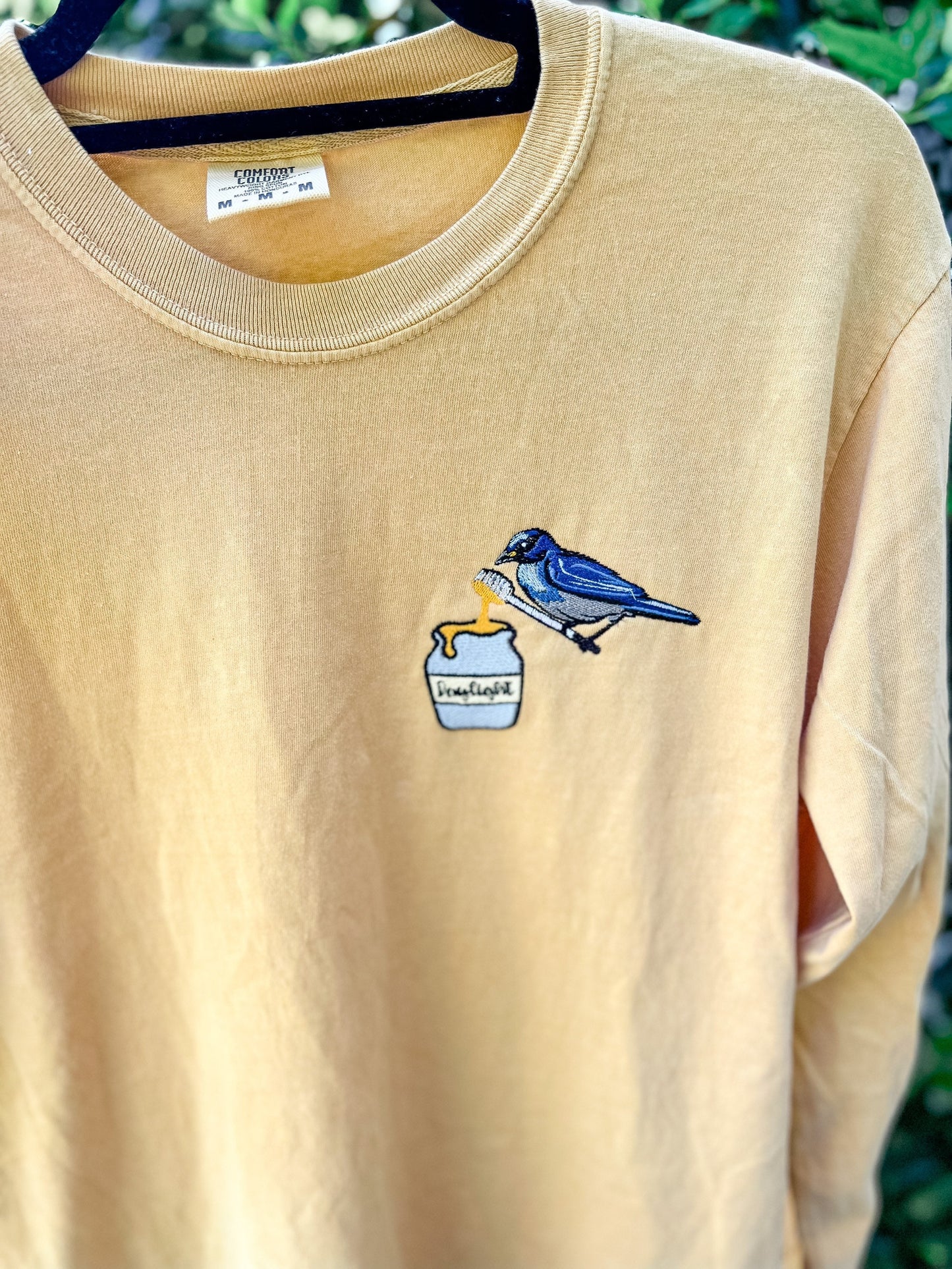 Bluebird Daylight - Dip You in Honey || Embroidered Crop Top, Baby Tee, Comfort Colors Tee Shirt, and Crewneck