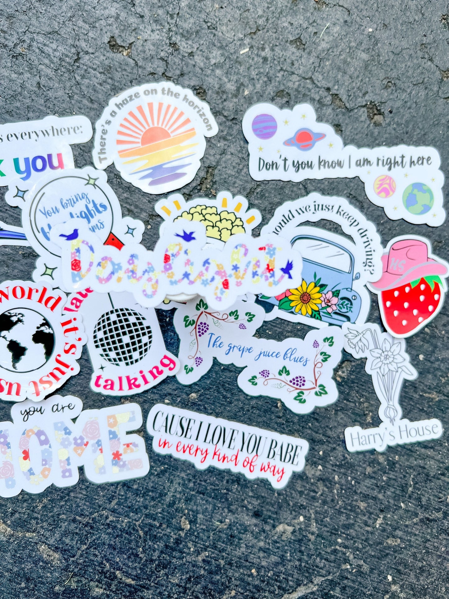 H's House Sticker Pack - Waterproof Available || You Are Home, Daffodil, As It Was, Late Night Talking, Grapejuice, Keep Driving, Boyfriends